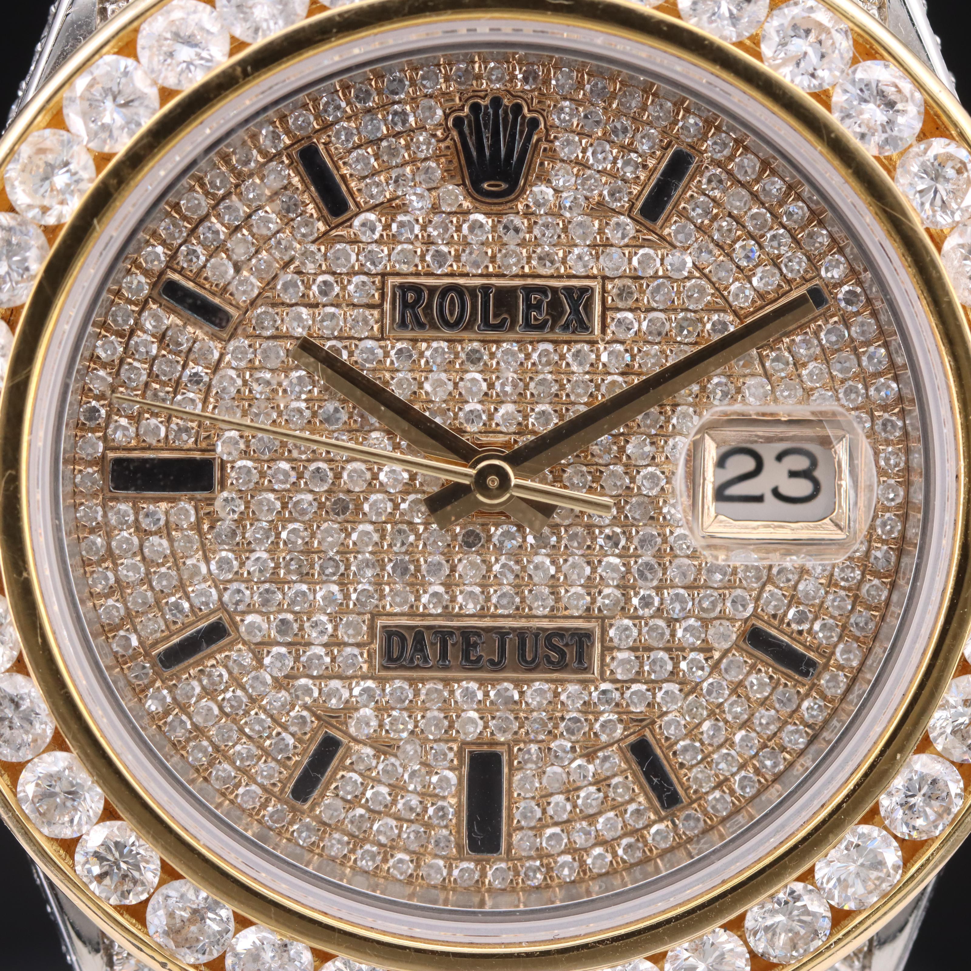 Rolex Datejust II 11.12 CTW Custom Diamond Watch