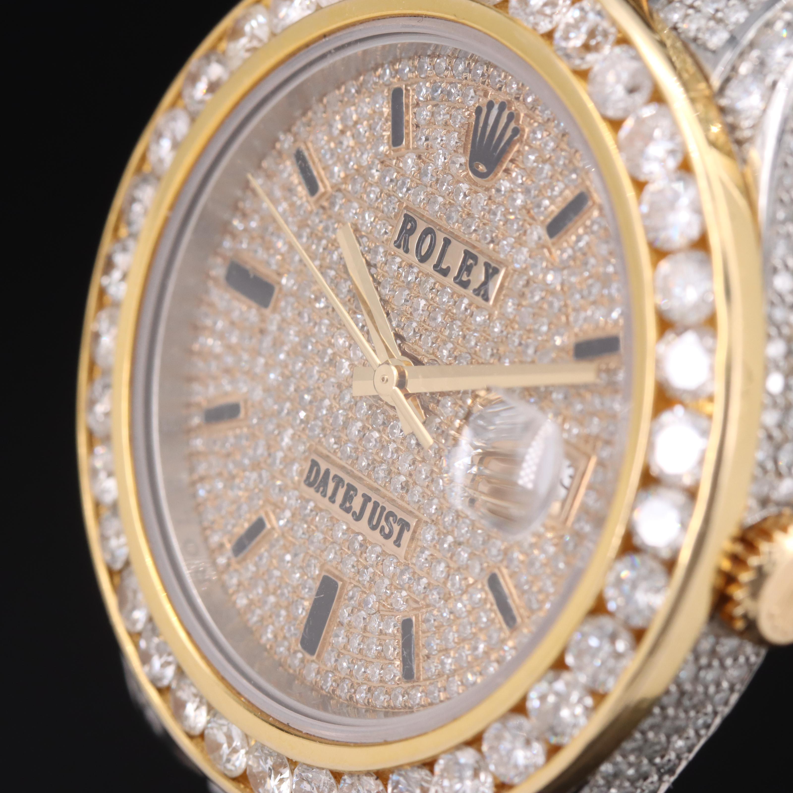 Rolex Datejust II 11.12 CTW Custom Diamond Watch