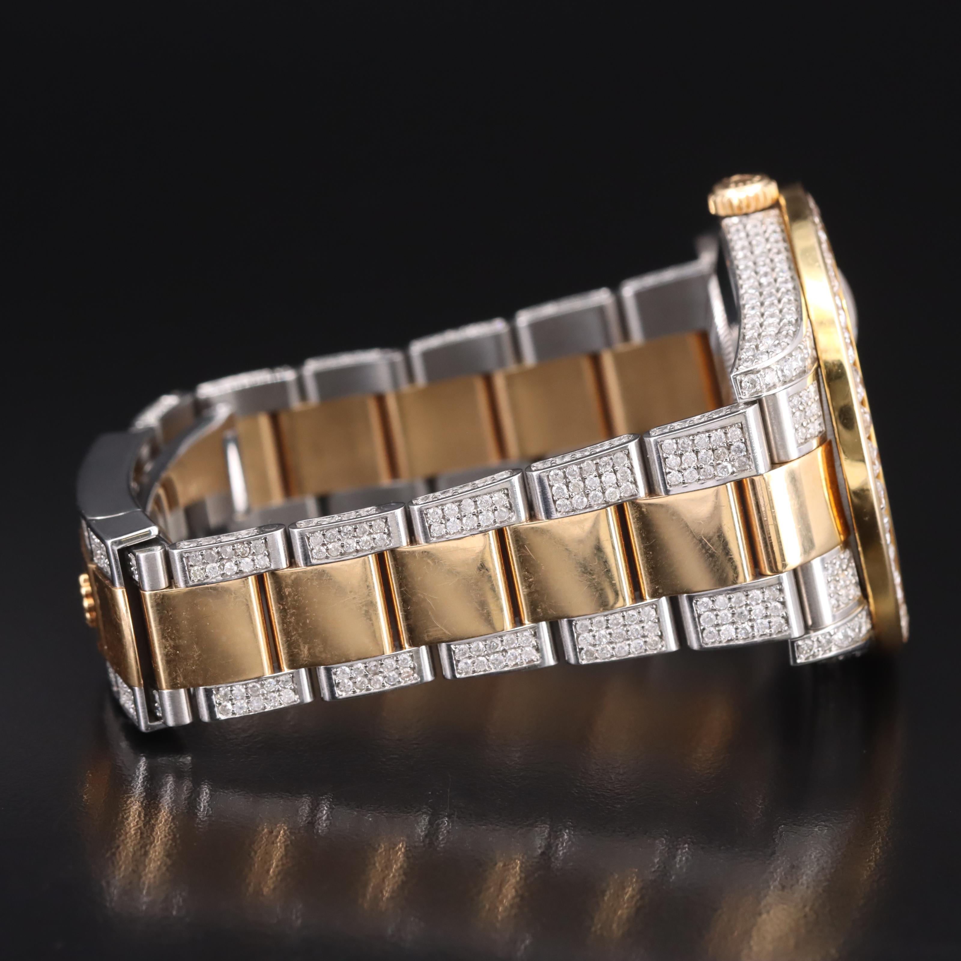 Rolex Datejust II 11.12 CTW Custom Diamond Watch