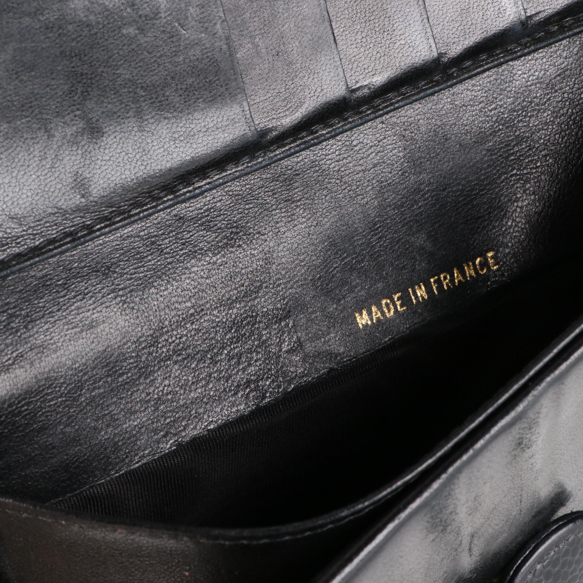 Chanel CC Long Wallet in Black Caviar Leather