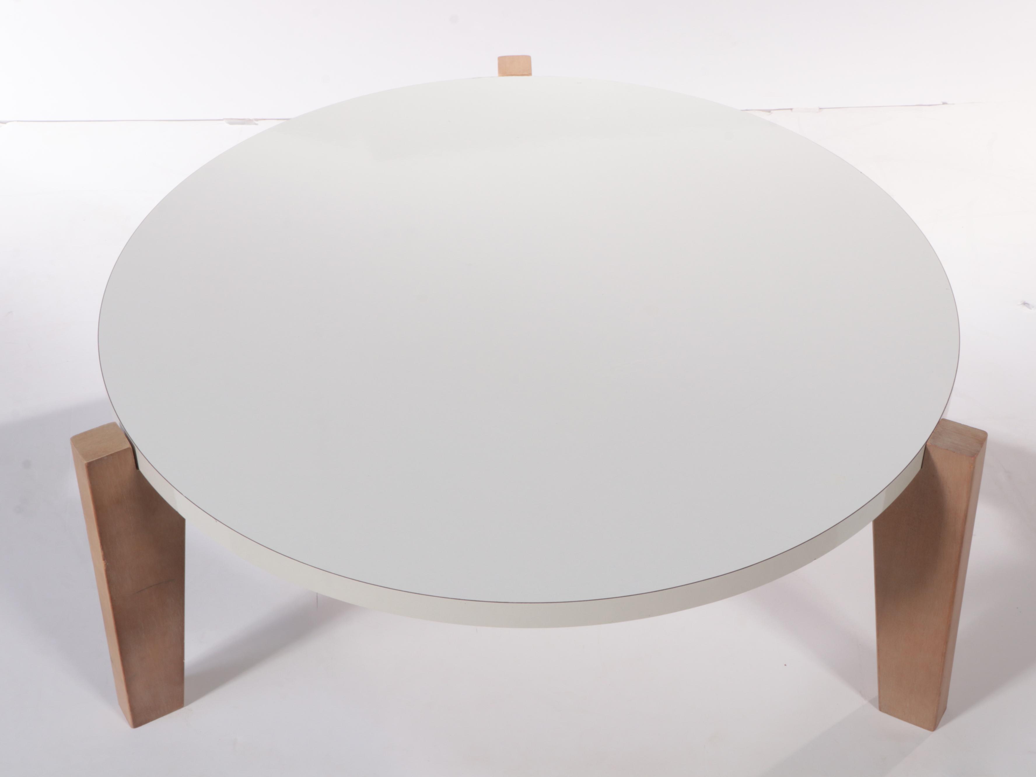 Thomas O'Brien "Vintage Modern" Teak and White Laminate Top Coffee Table
