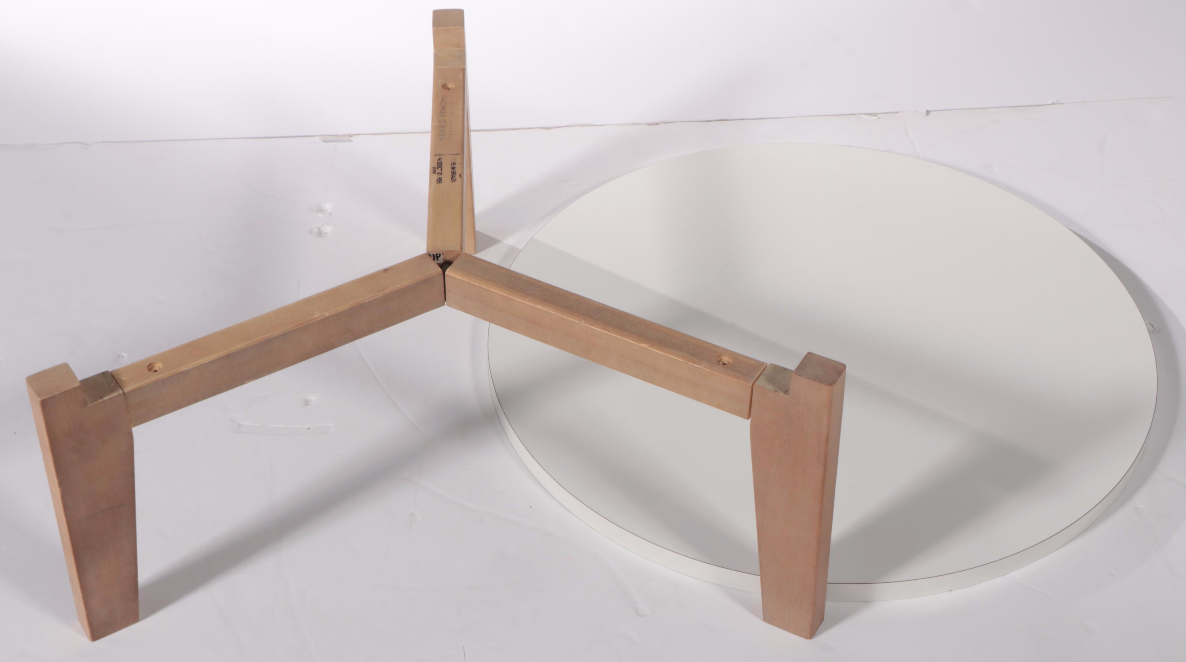 Thomas O'Brien "Vintage Modern" Teak and White Laminate Top Coffee Table