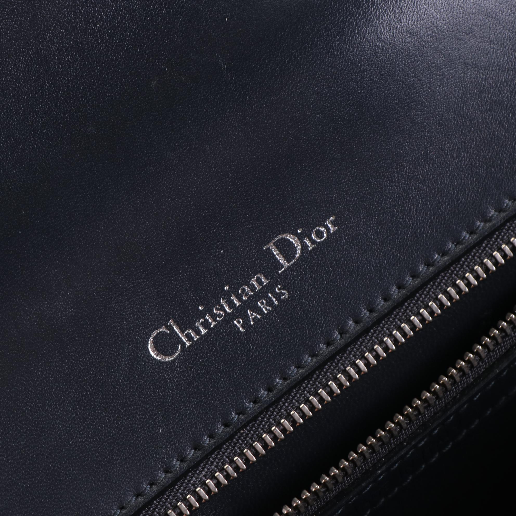 Christian Dior Wallet on Chain in Diorama Cannage Metallic Leather