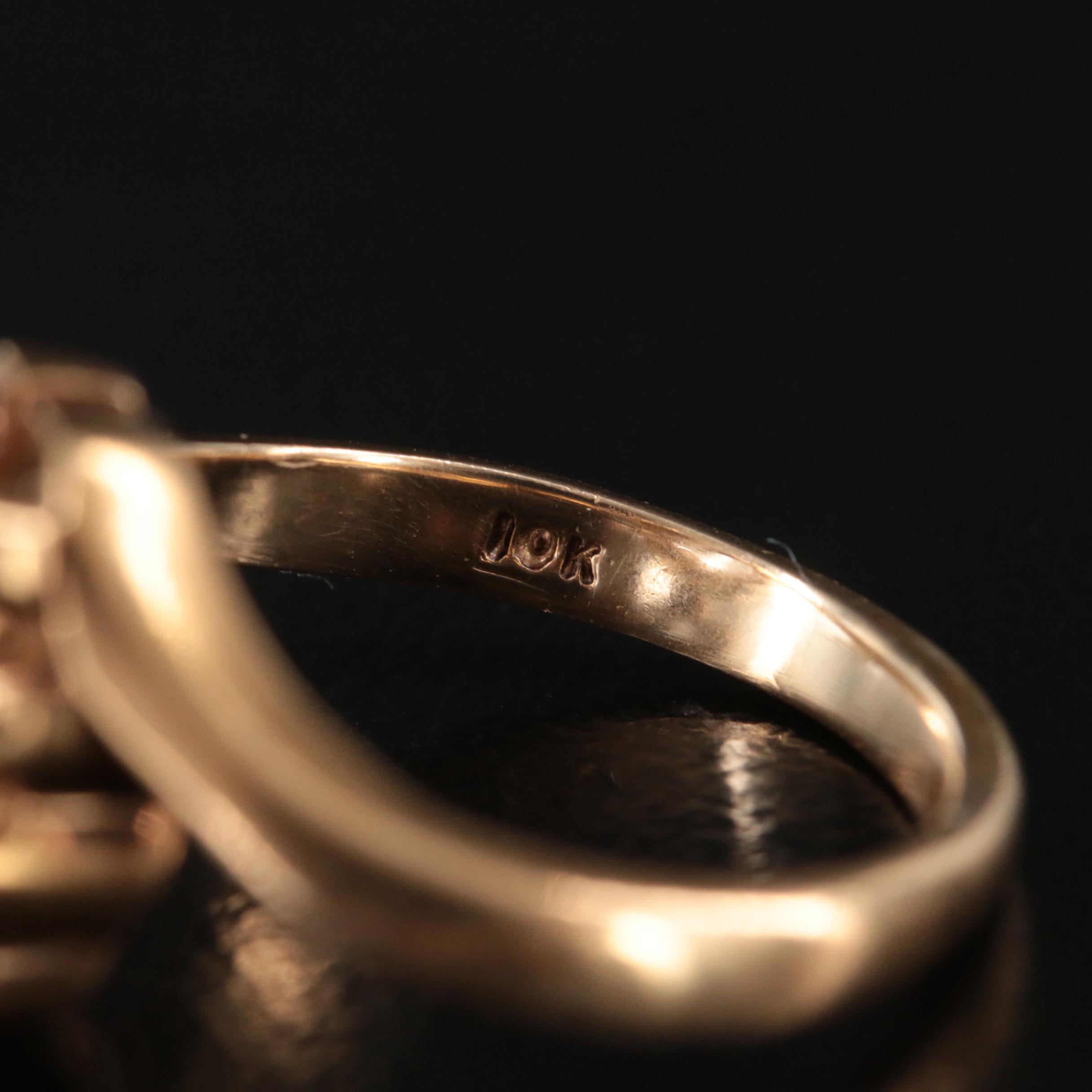 10K Sapphire Horseshoe Ring