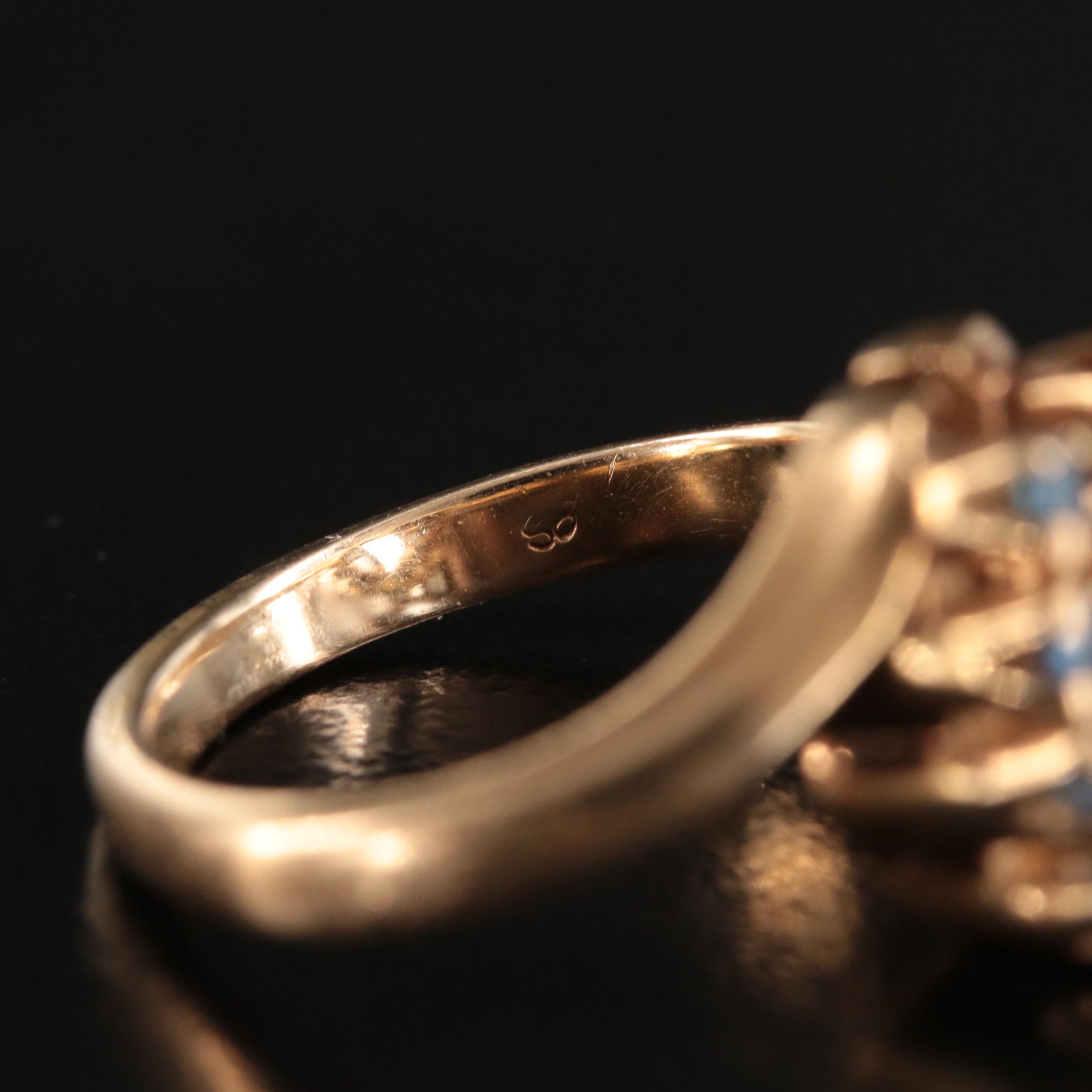 10K Sapphire Horseshoe Ring