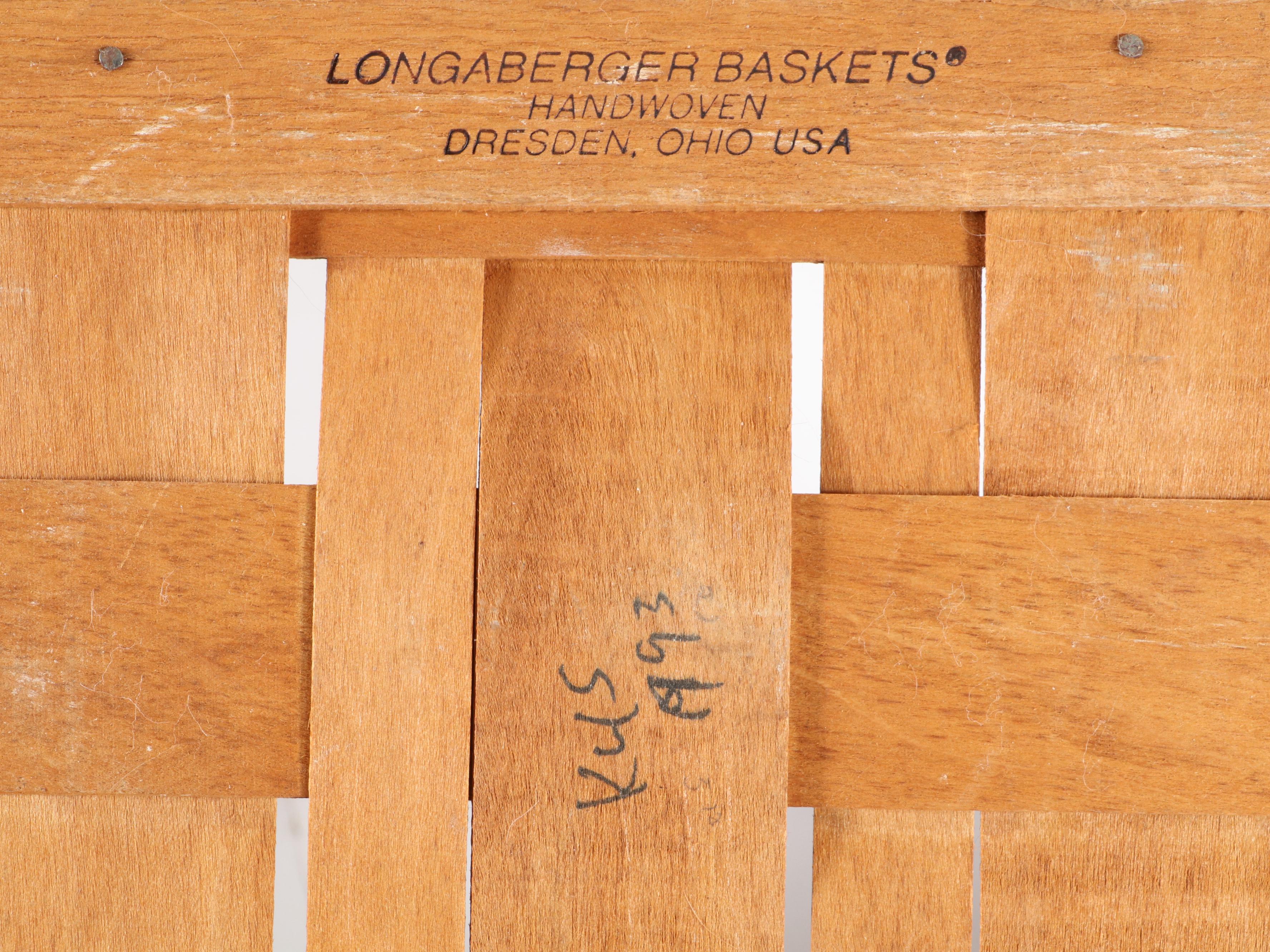 Longaberger Ambrosia Booking Basket with Longaberger and Other Handwoven Baskets