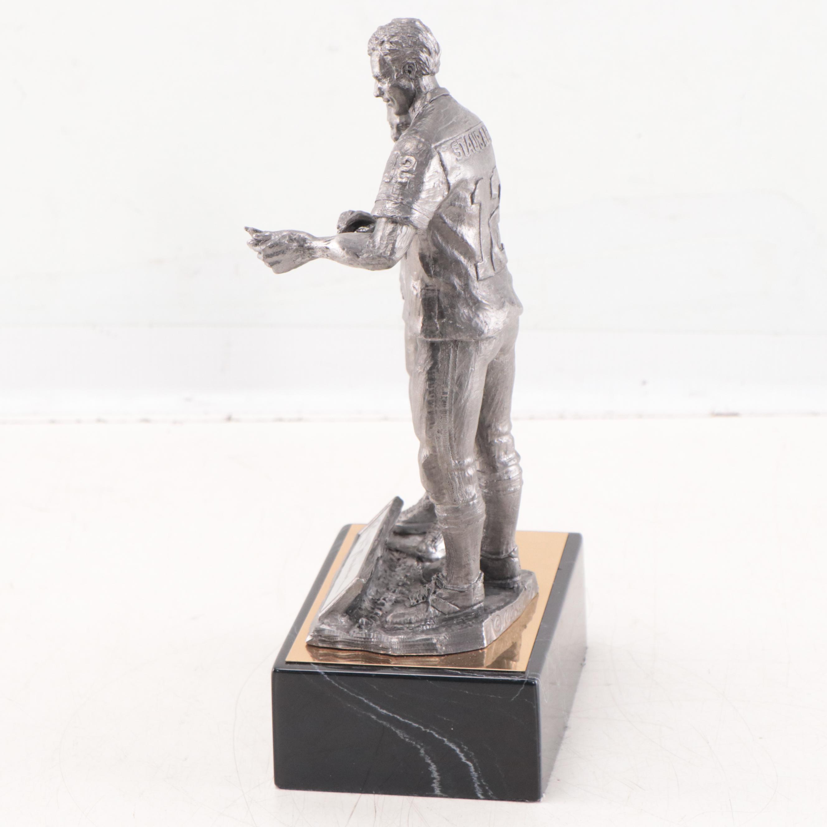 Roger Staubach Signed "The Legend Lives" Pewter Sculpture by Michael Ricker