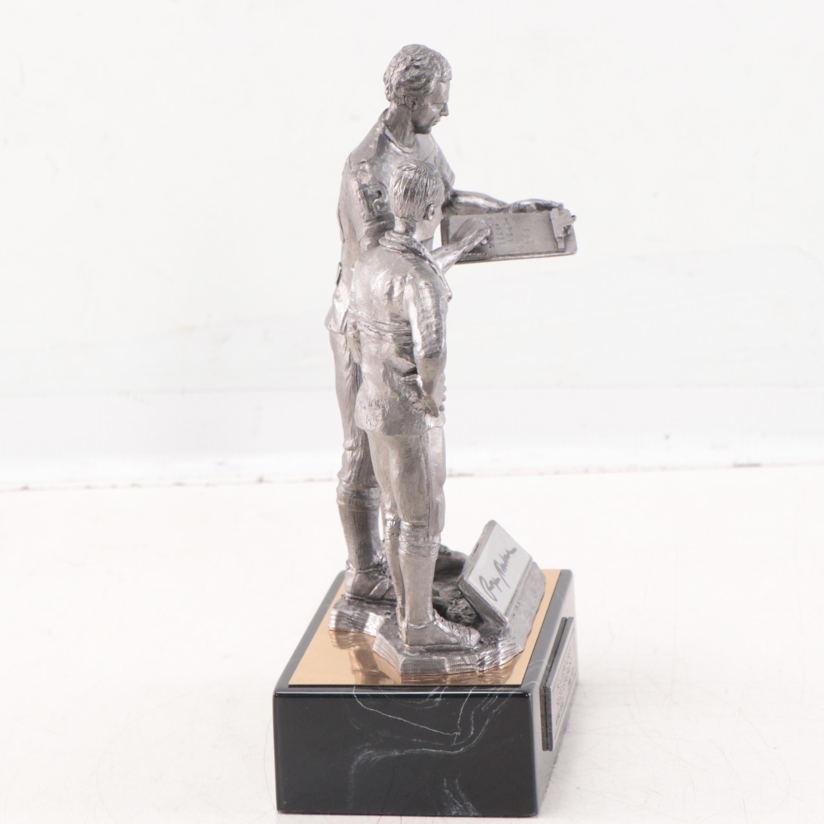 Roger Staubach Signed "The Legend Lives" Pewter Sculpture by Michael Ricker