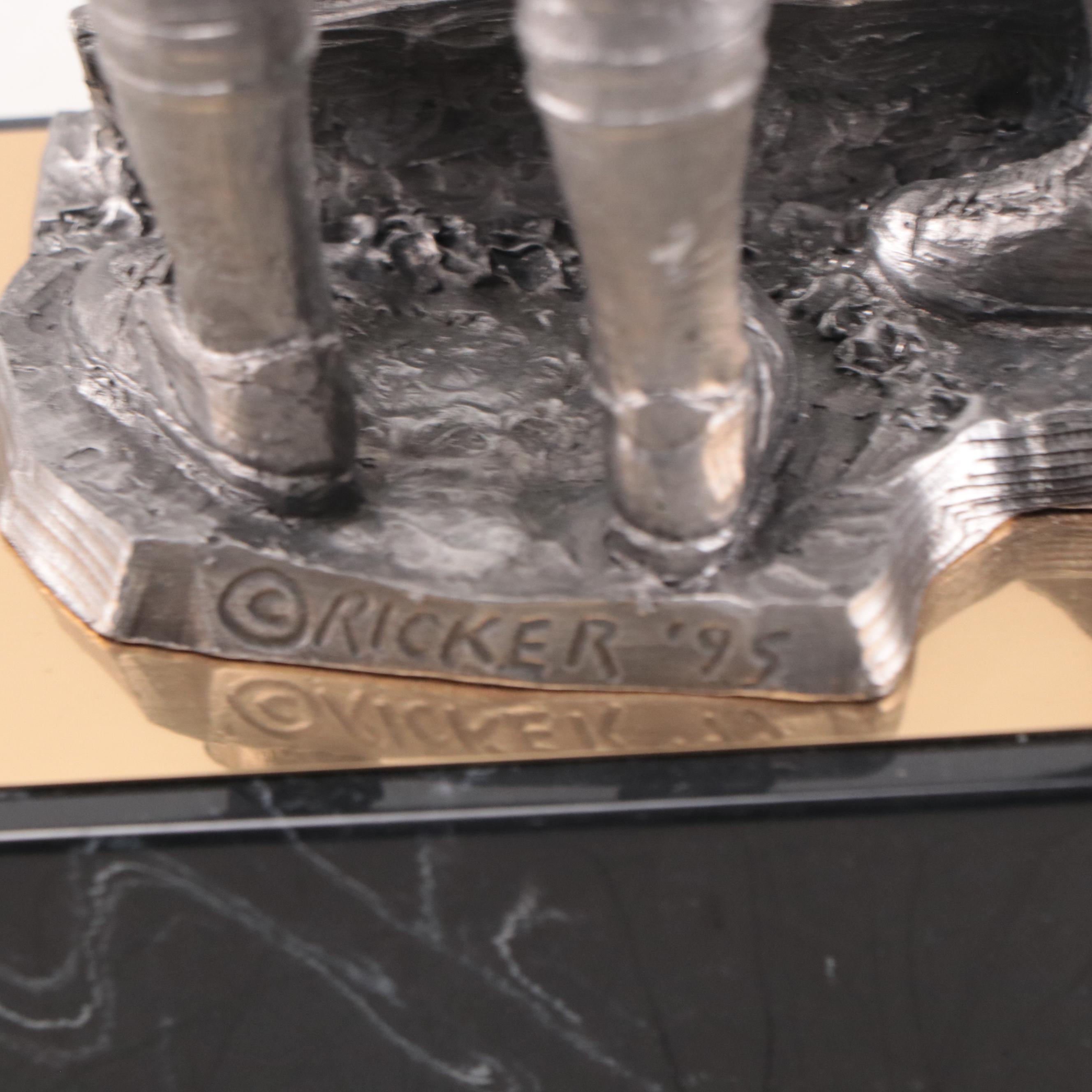 Roger Staubach Signed "The Legend Lives" Pewter Sculpture by Michael Ricker