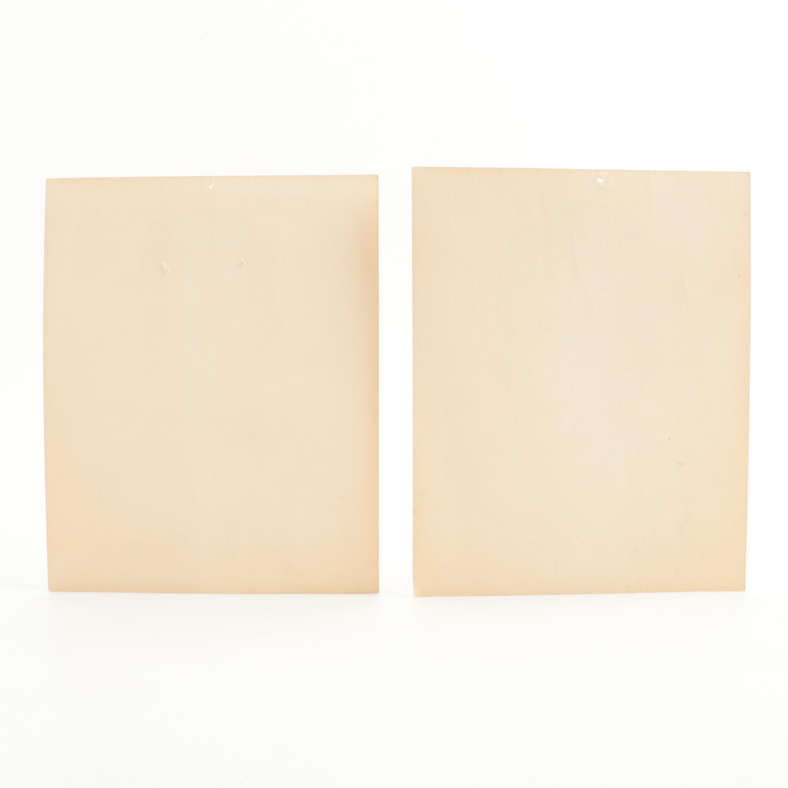 1954 Preferred Products Mathews, Adcock Baseball Portraits with Braves Scorecard