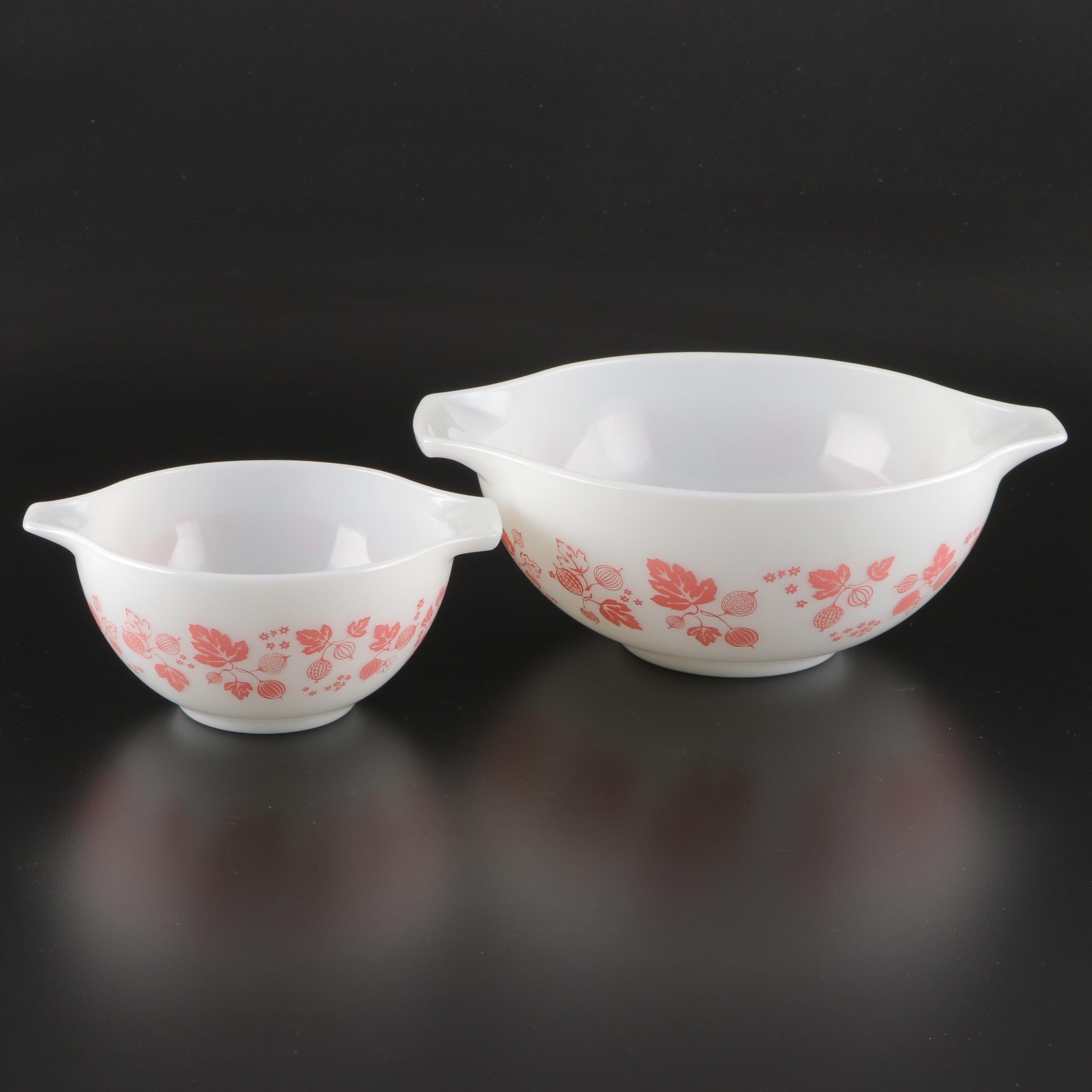 Pyrex "Gooseberry" Graduated Glass Cinderella Bowls, Mid-20th Century