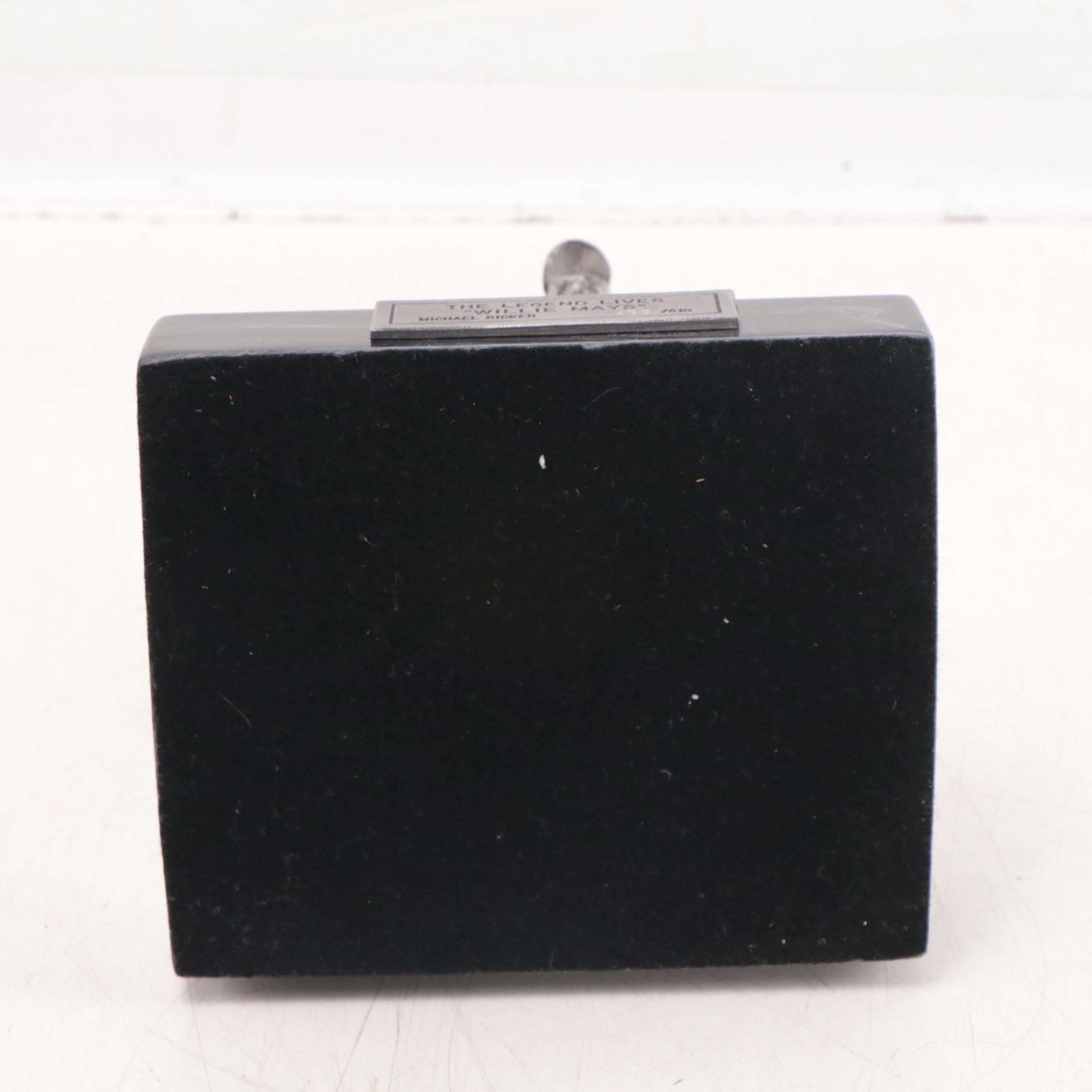 Willie Mays Signed "The Legend Lives" Pewter Sculpture by Michael Ricker, 1996