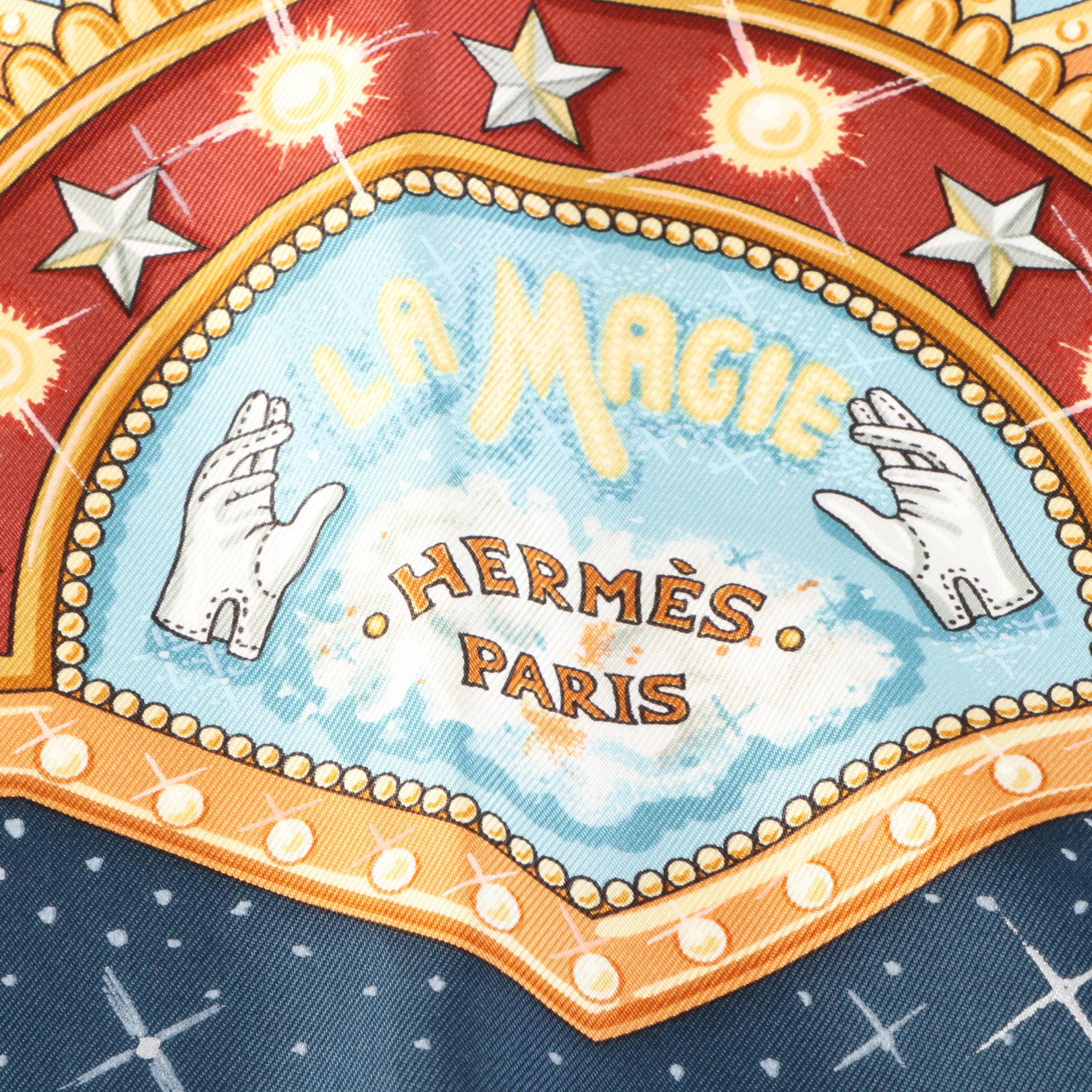 Hermès "La Magie" Silk Twill Scarf 90