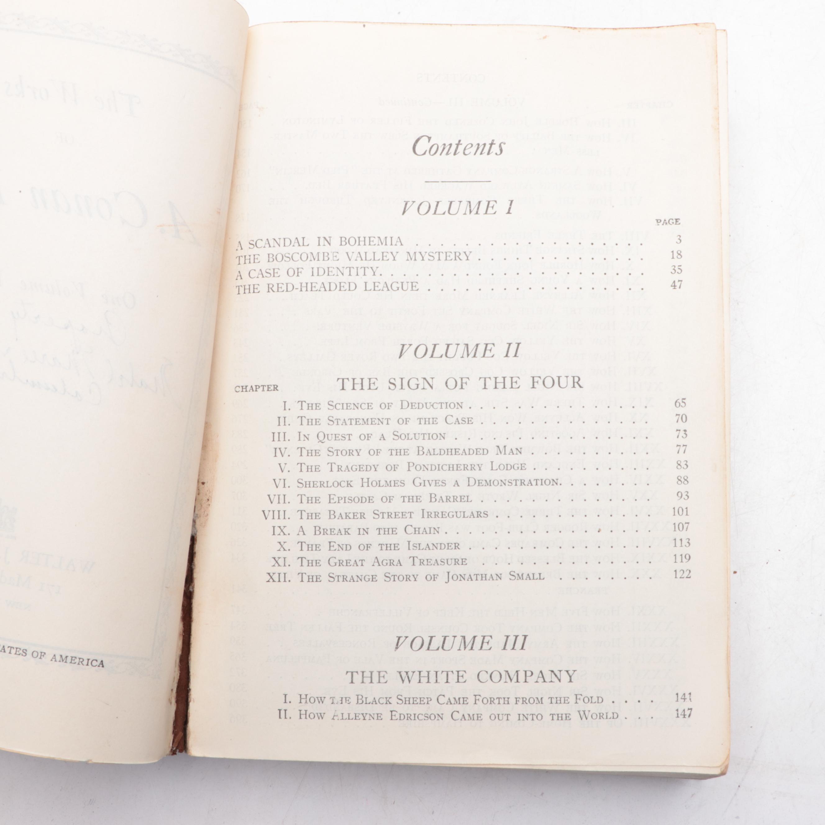 "Rip Van Winkle" by Washington Irving with "The Works of Arthur Conan Doyle"