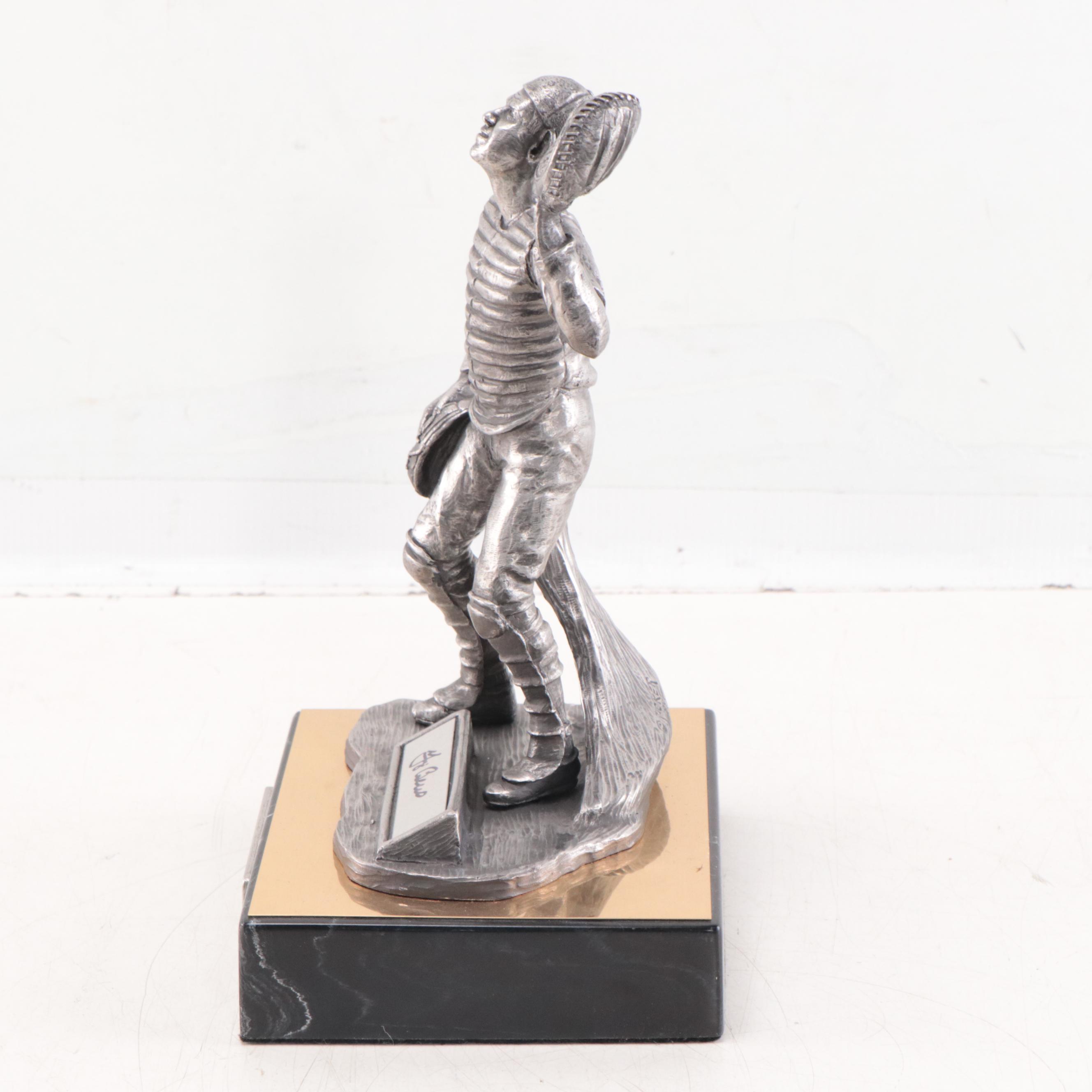 Yogi Berra Signed "The Legend Lives" Pewter Sculpture by Michael Ricker 1997