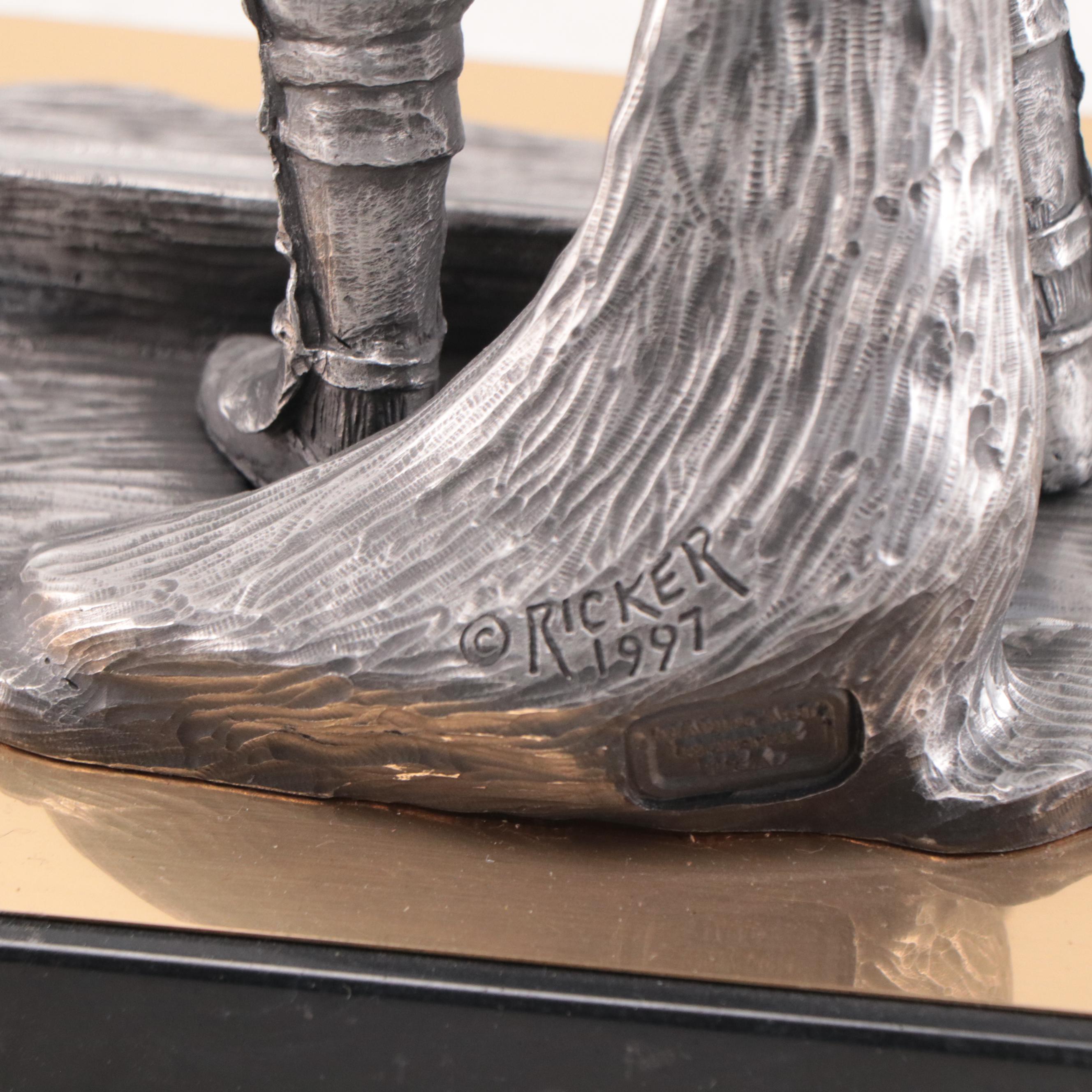 Yogi Berra Signed "The Legend Lives" Pewter Sculpture by Michael Ricker 1997
