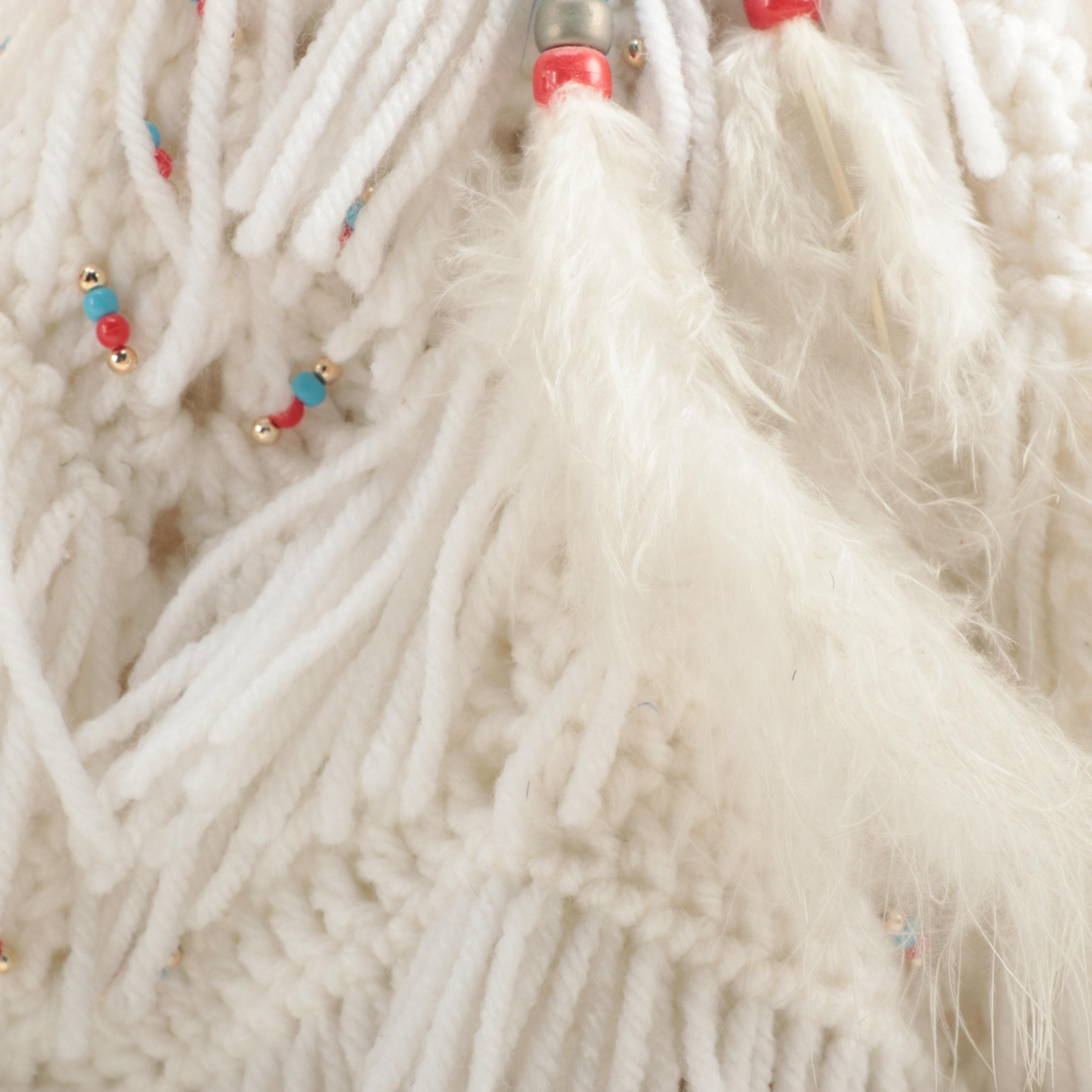 Native American Style Doll with Handmade Crochet Dress