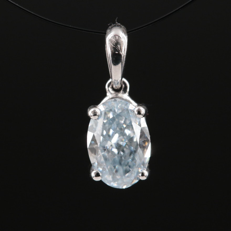 14K 0.55 CT Lab Grown Diamond Pendant