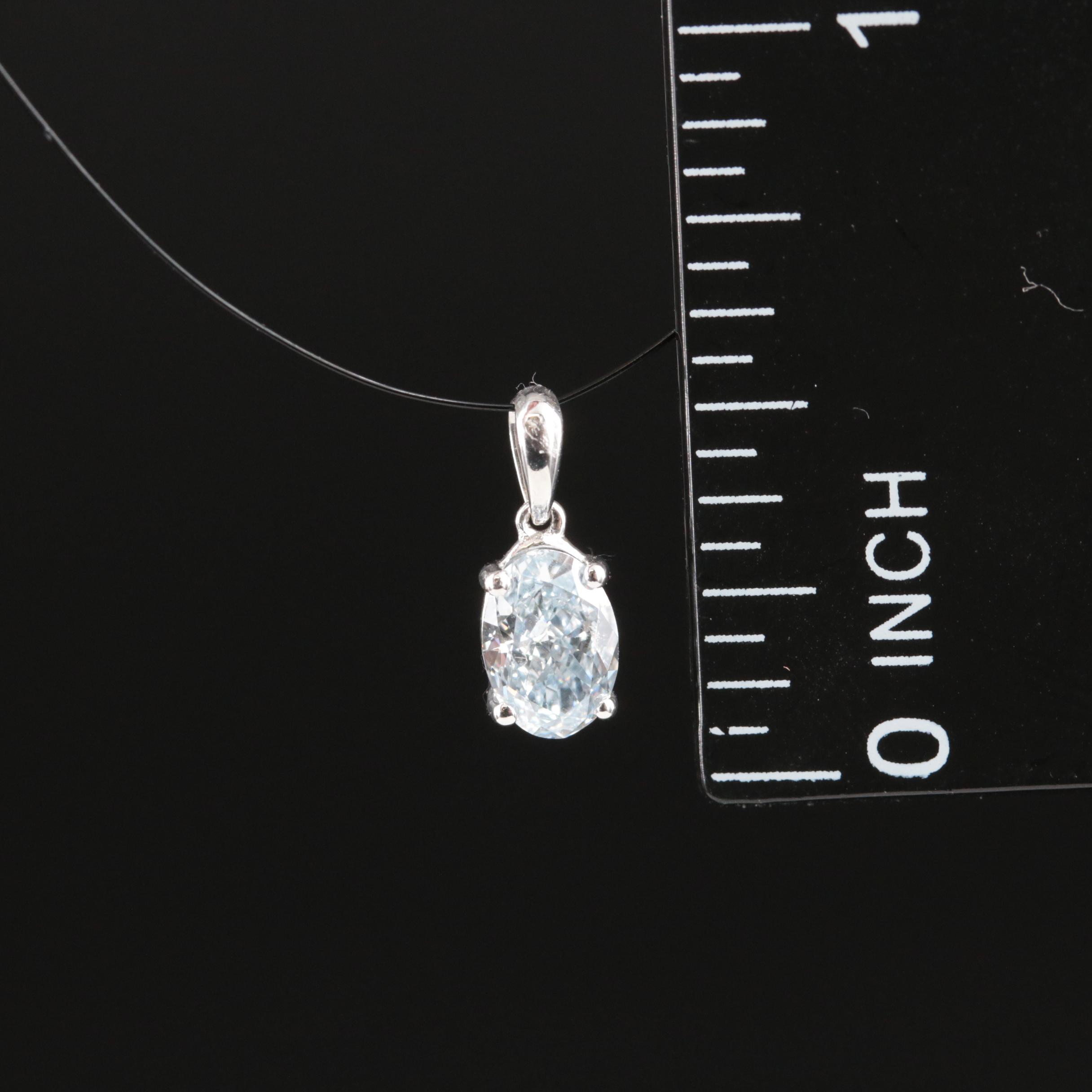 14K 0.55 CT Lab Grown Diamond Pendant