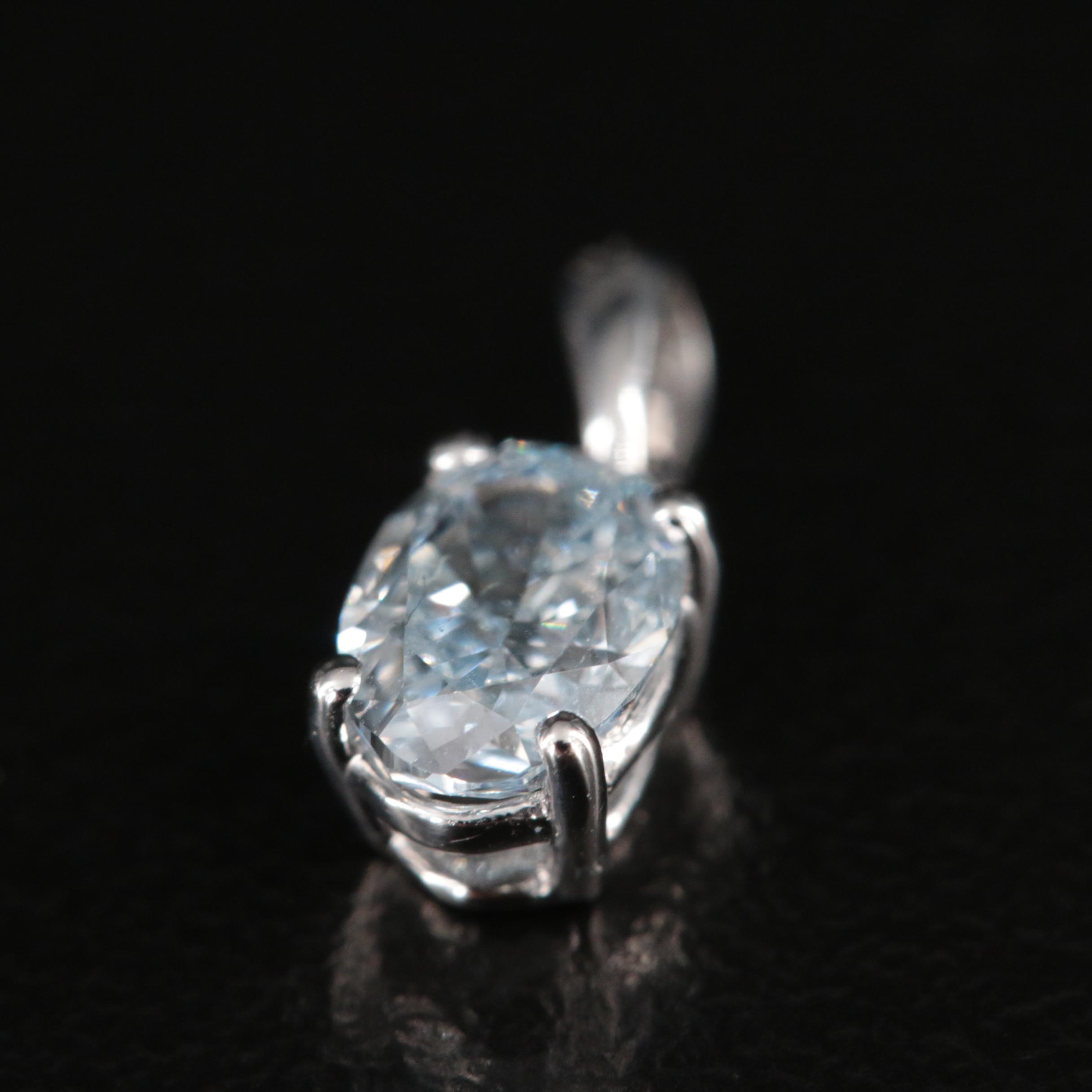 14K 0.55 CT Lab Grown Diamond Pendant