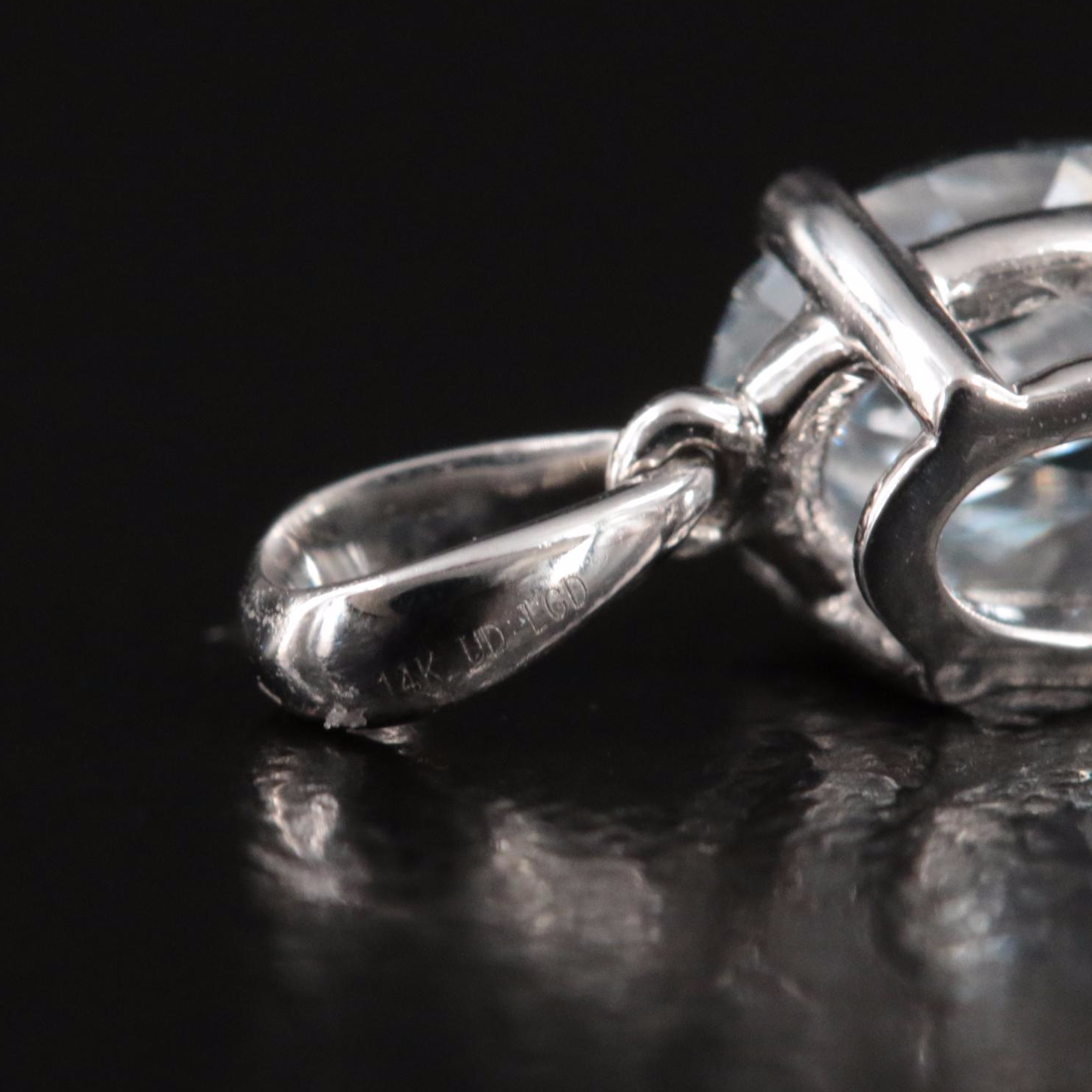 14K 0.55 CT Lab Grown Diamond Pendant