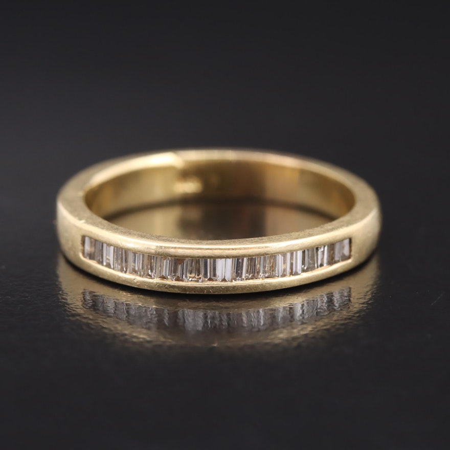 18K 0.32 CTW Diamond Channel Band