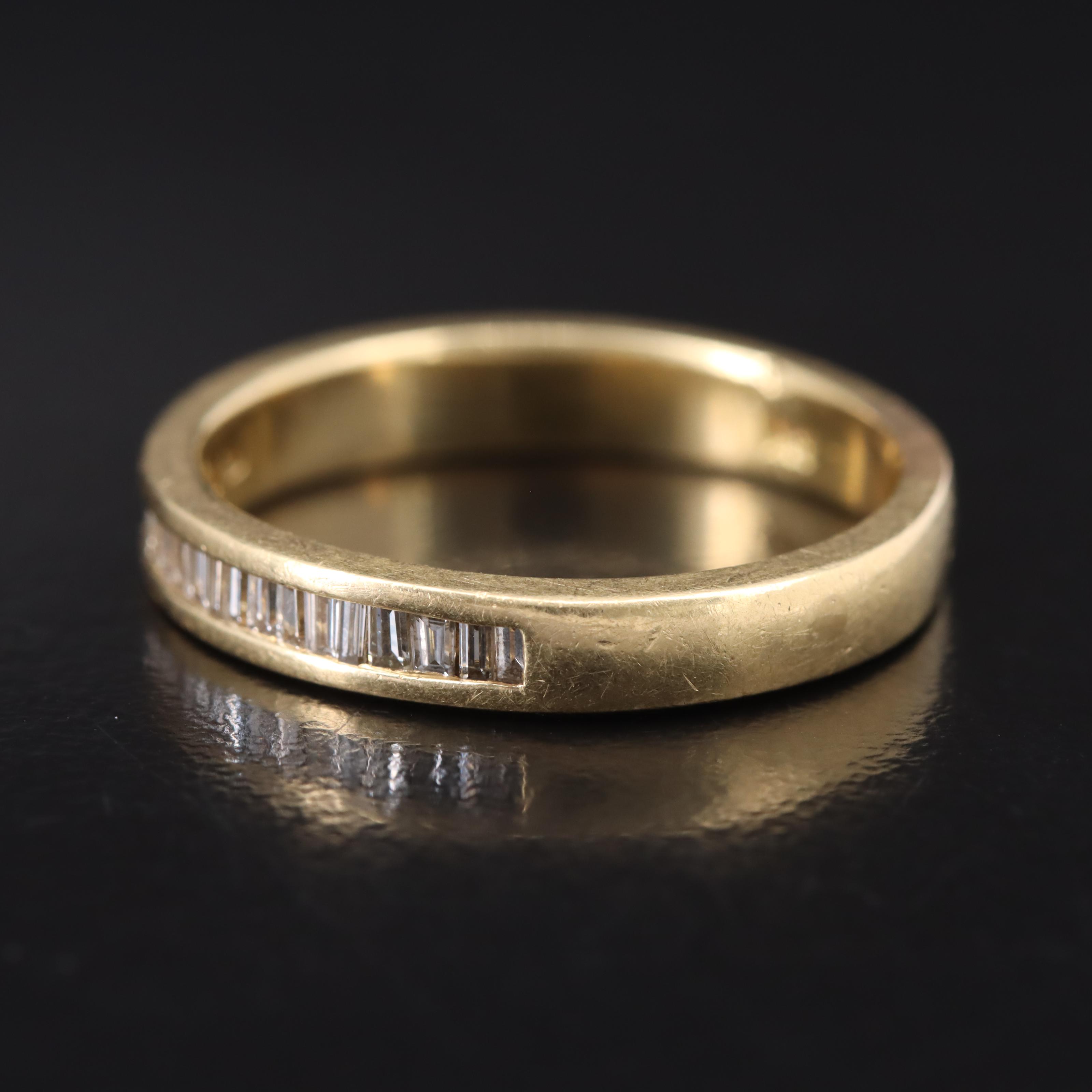 18K 0.32 CTW Diamond Channel Band