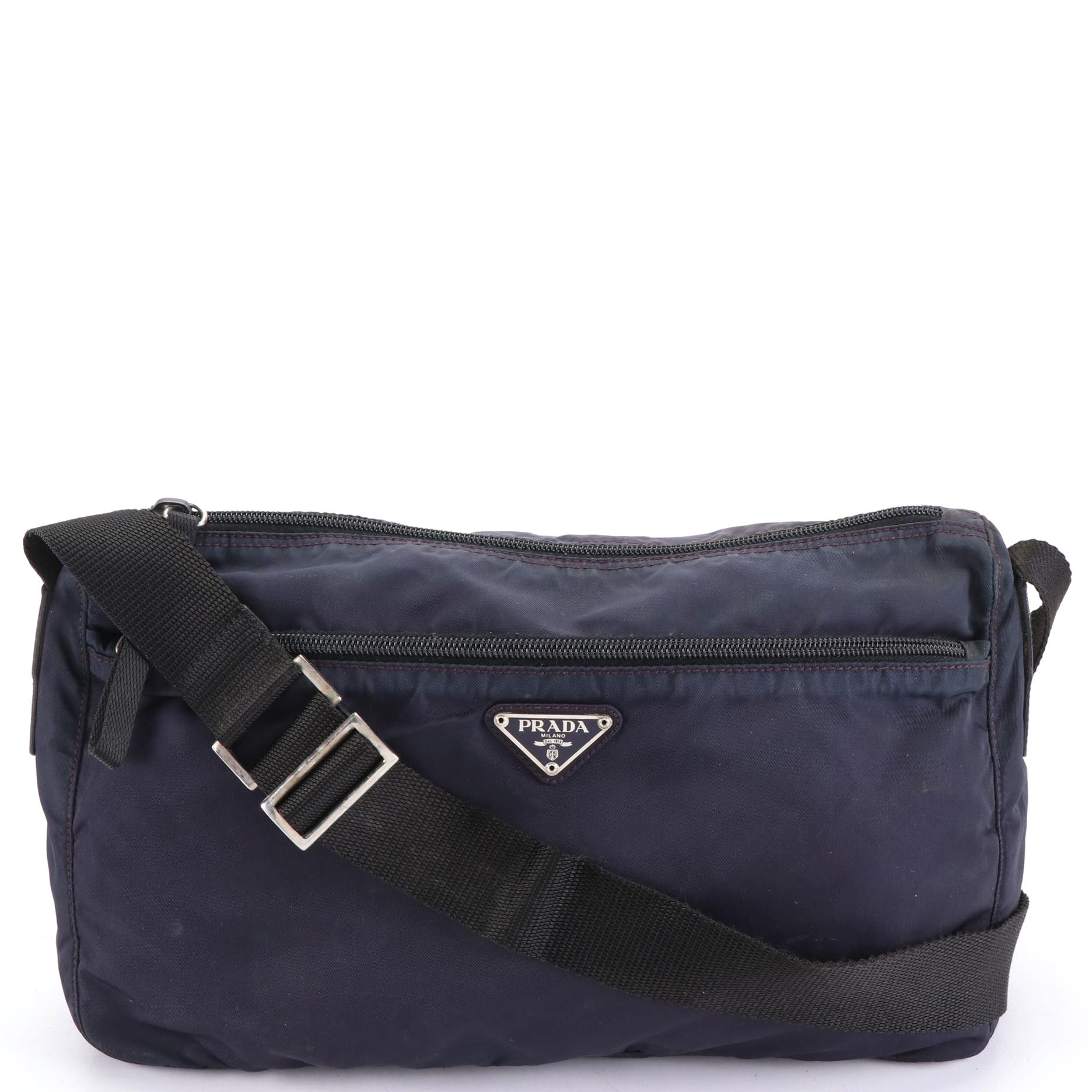 Prada Crossbody Bag in Nylon with Leather Trim