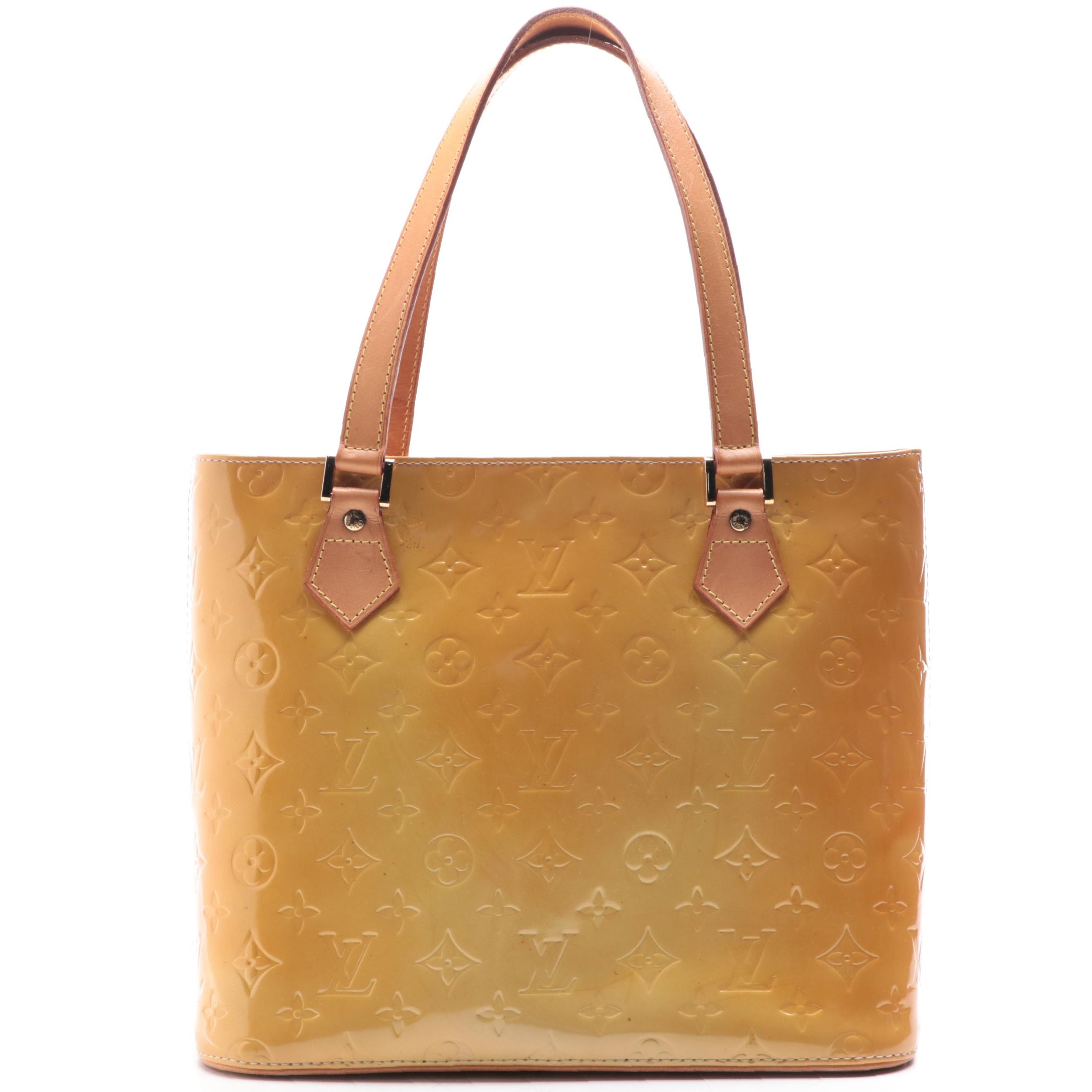 Louis Vuitton Houston Bag in Monogram Vernis and Vachetta Leather