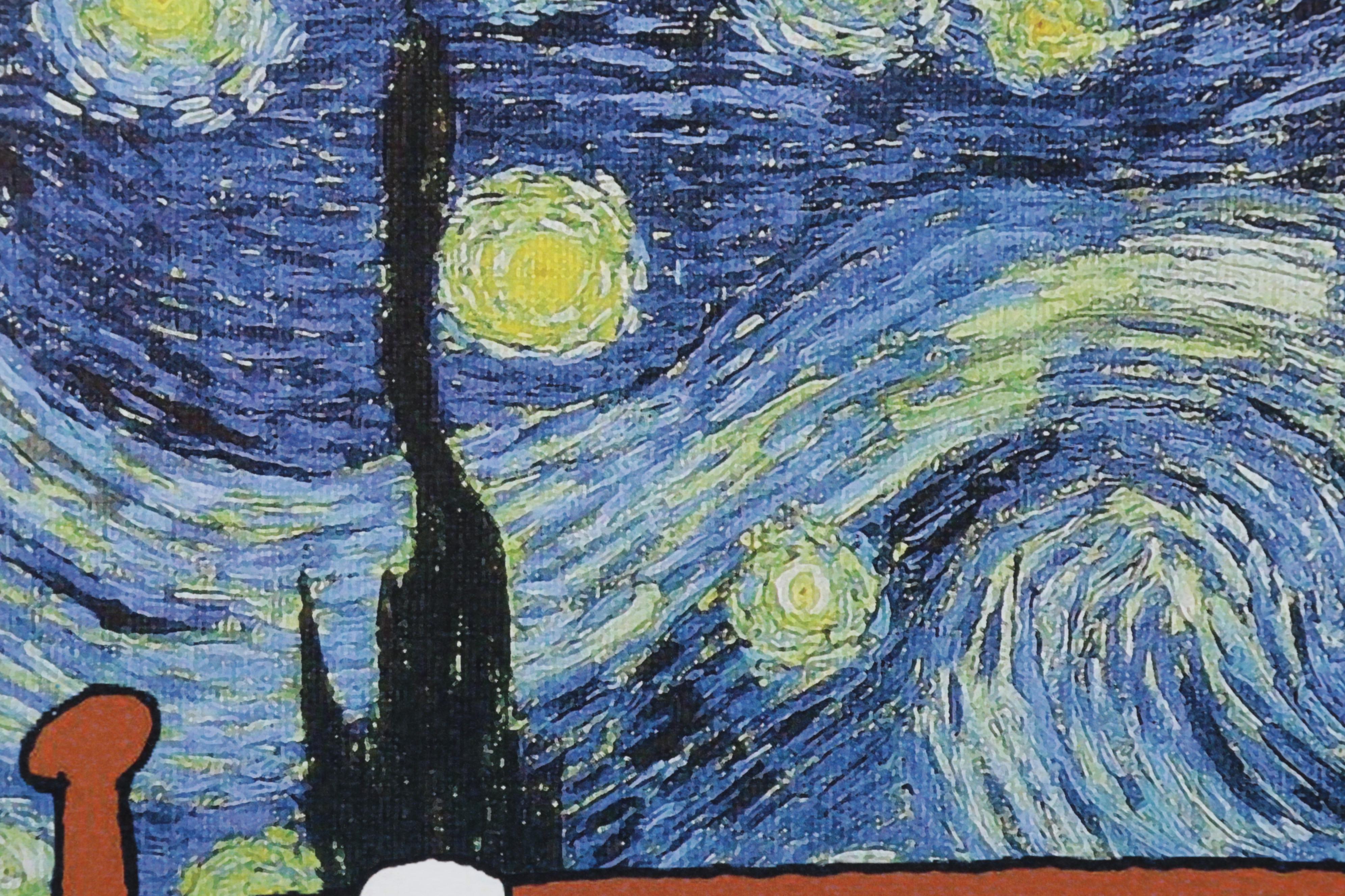 Death NYC Pop Art Graphic Print Homage to Van Gogh and Peanuts, 2022