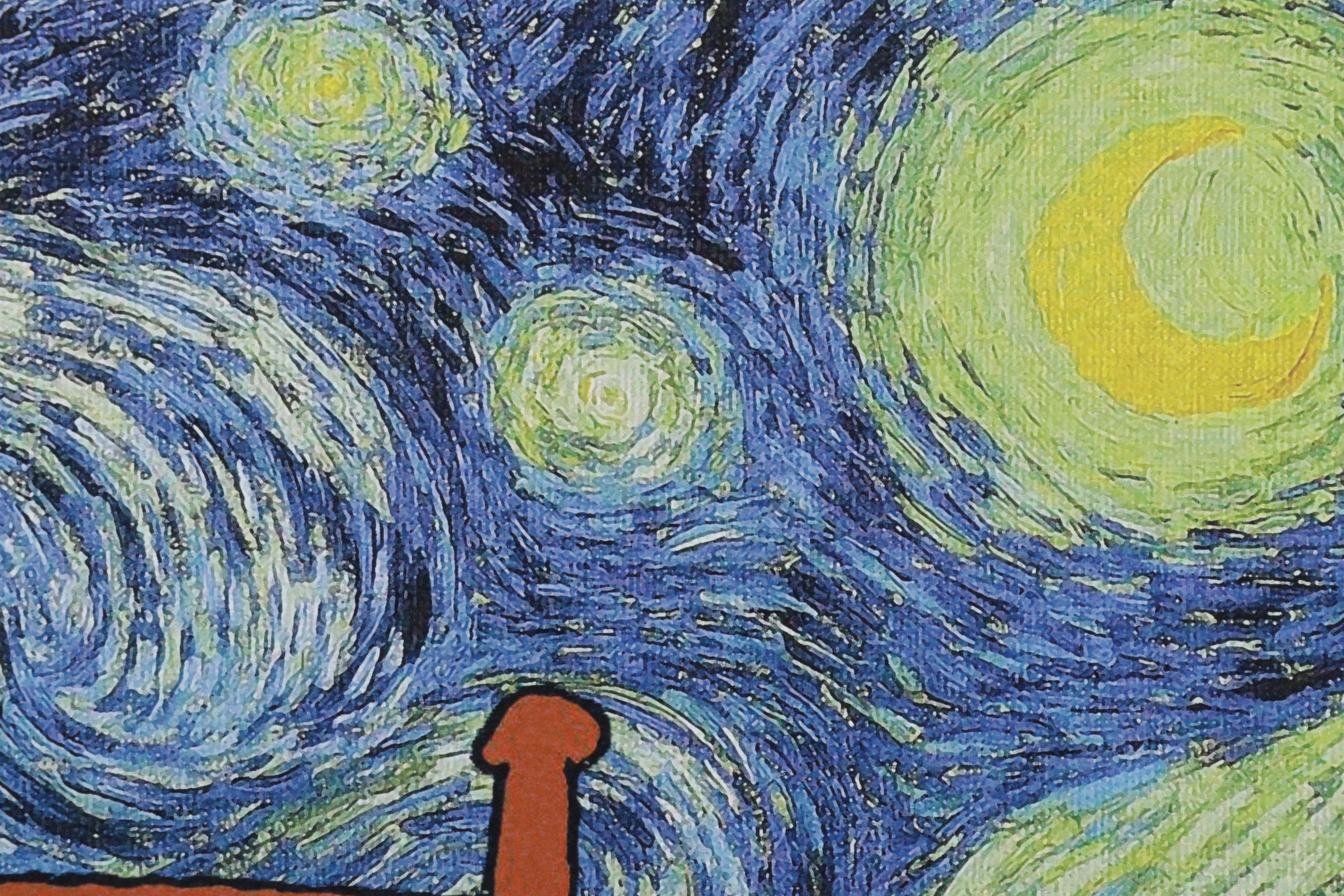 Death NYC Pop Art Graphic Print Homage to Van Gogh and Peanuts, 2022