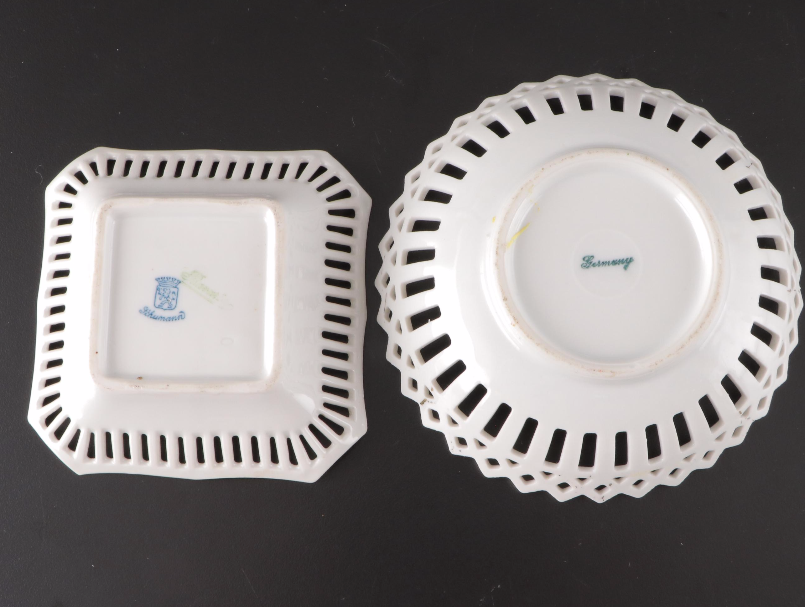 Schumann German Reticulated and Other Porcelain Transferware