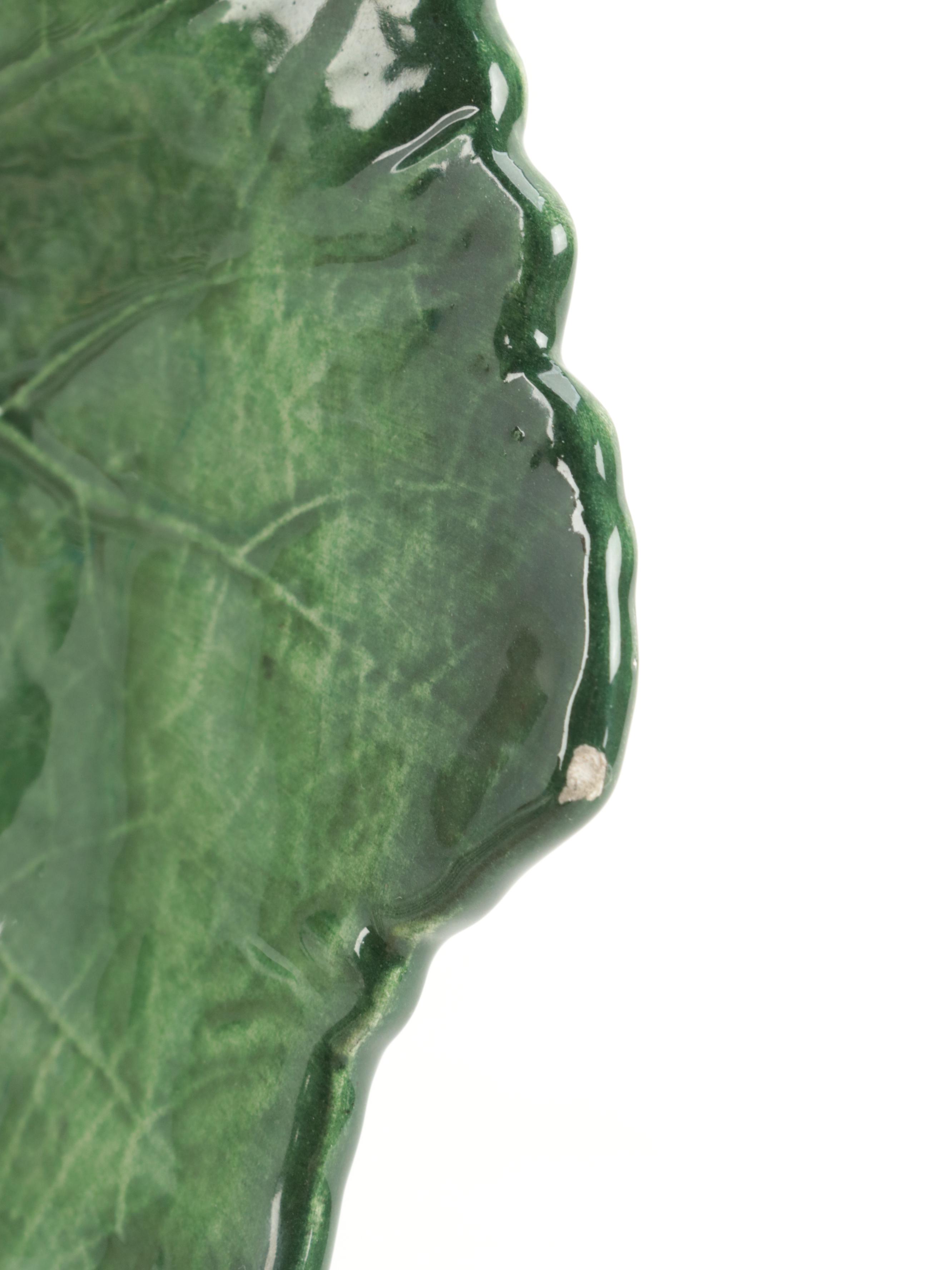 Vietri Ceramic Leaf Dish and Varied Floral Transfer-Decorated Plates