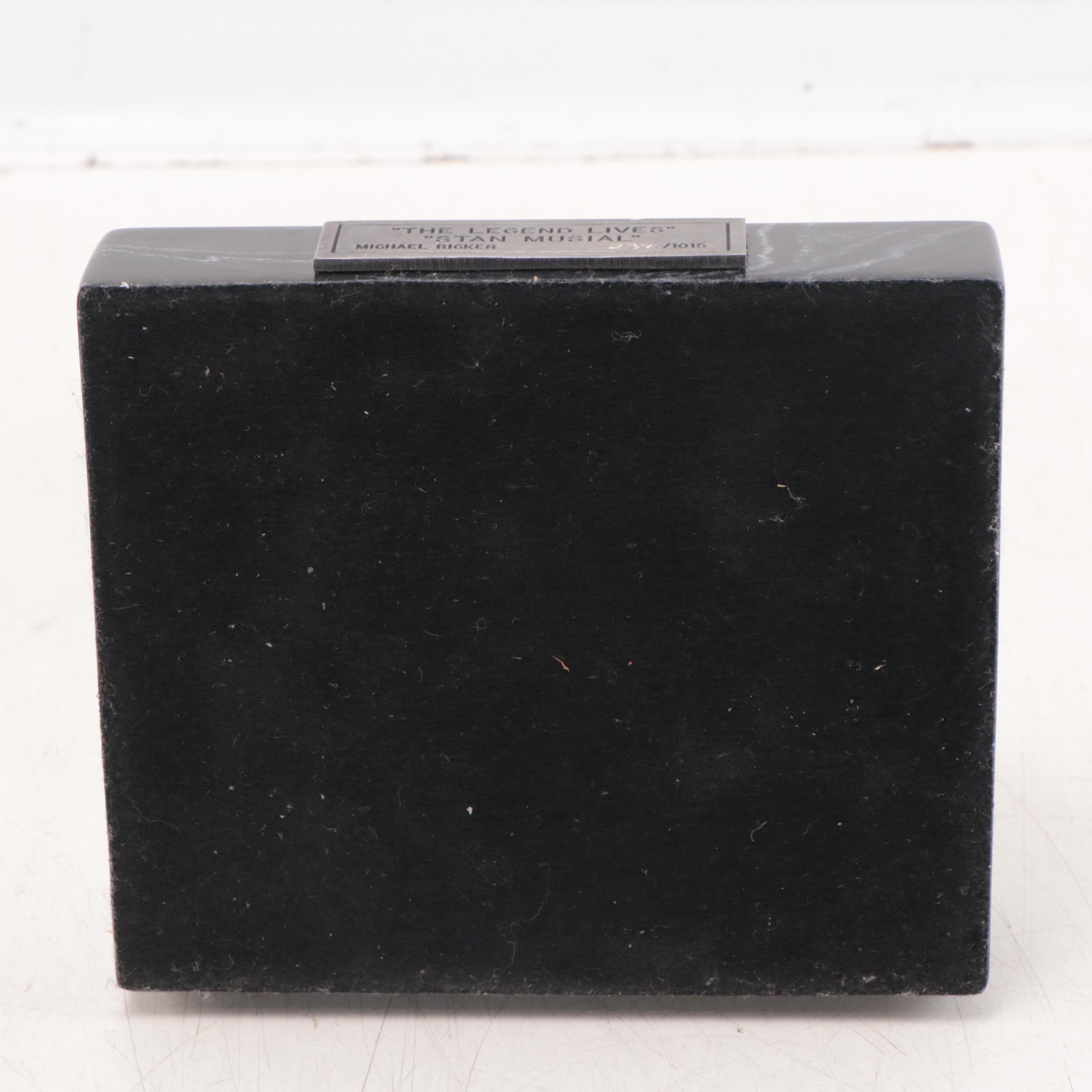 Stan Musial Signed "The Legend Lives" Pewter Sculpture by Michael Ricker, 1994