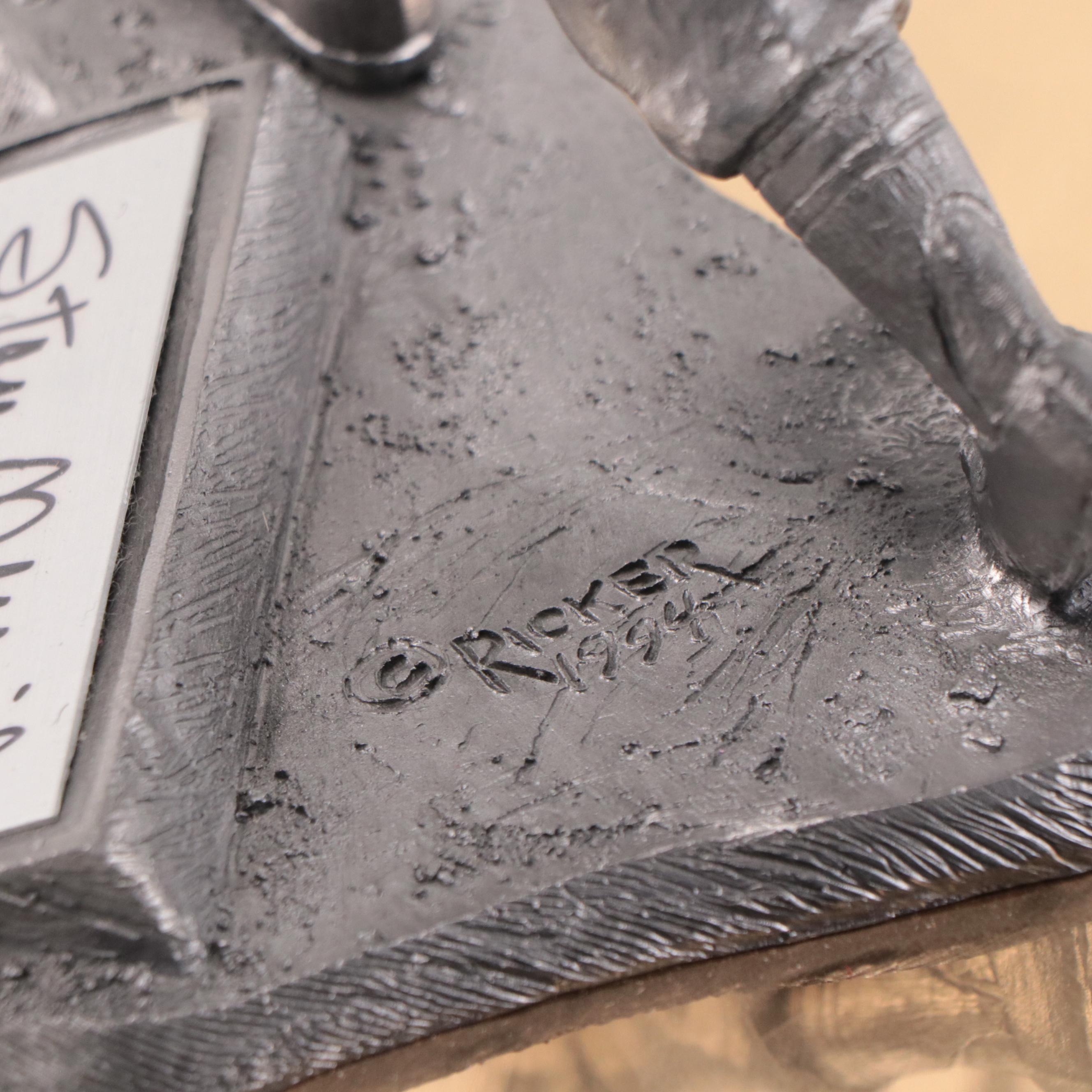 Stan Musial Signed "The Legend Lives" Pewter Sculpture by Michael Ricker, 1994