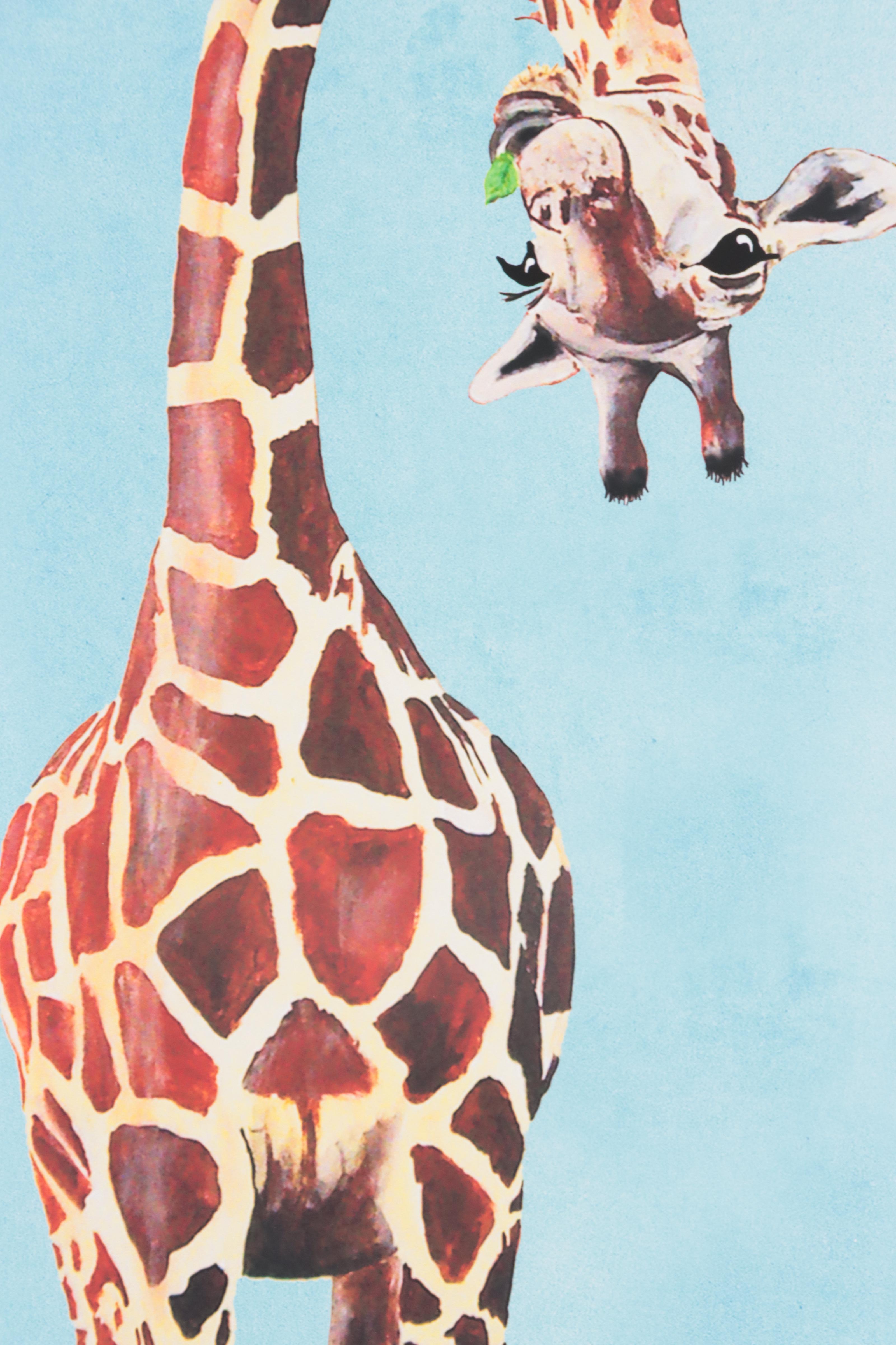 Coco de Paris Giclée "Giraffe With Green Leaf," 2022