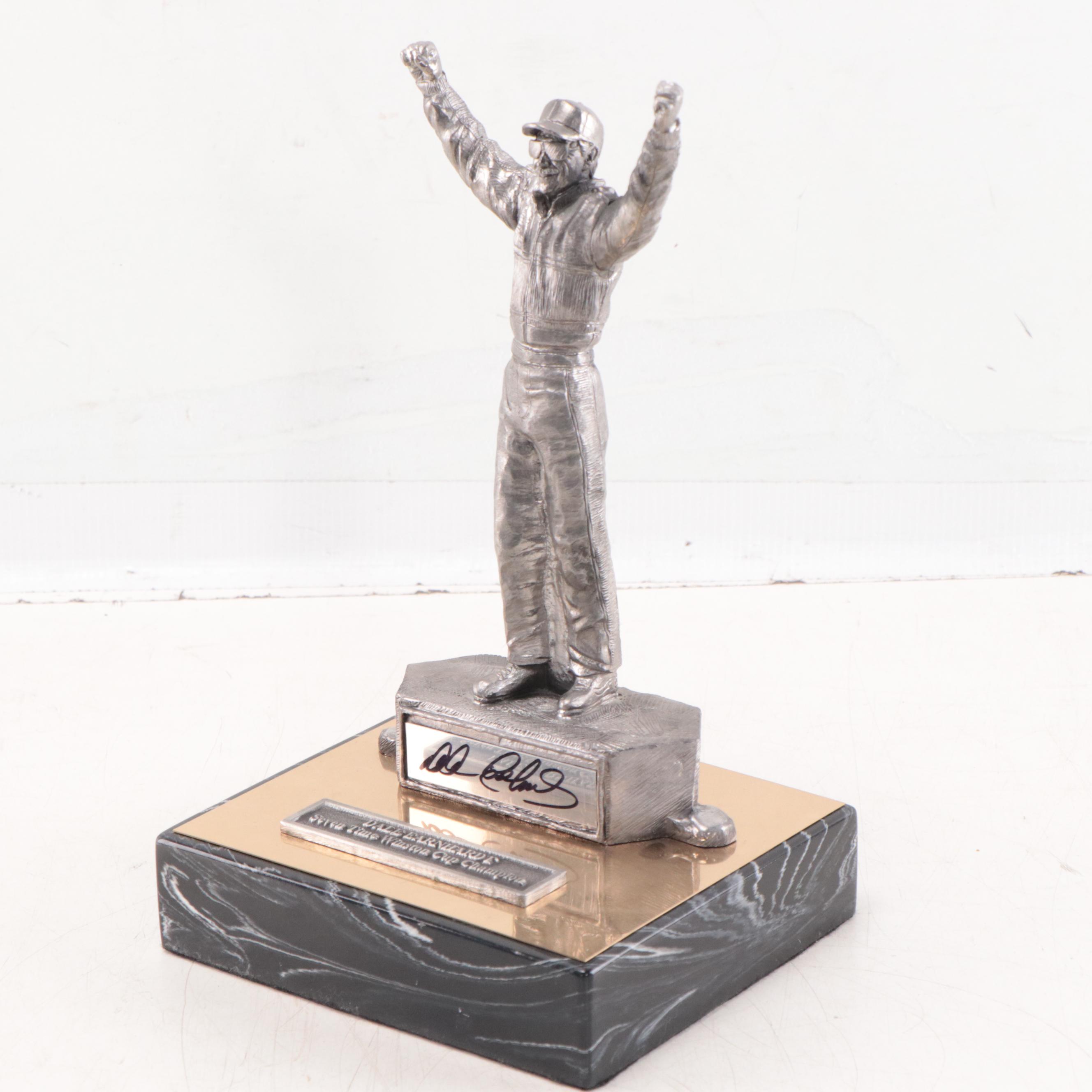 Dale Earnhardt Signed Pewter Sculpture by Michael Ricker, 2000