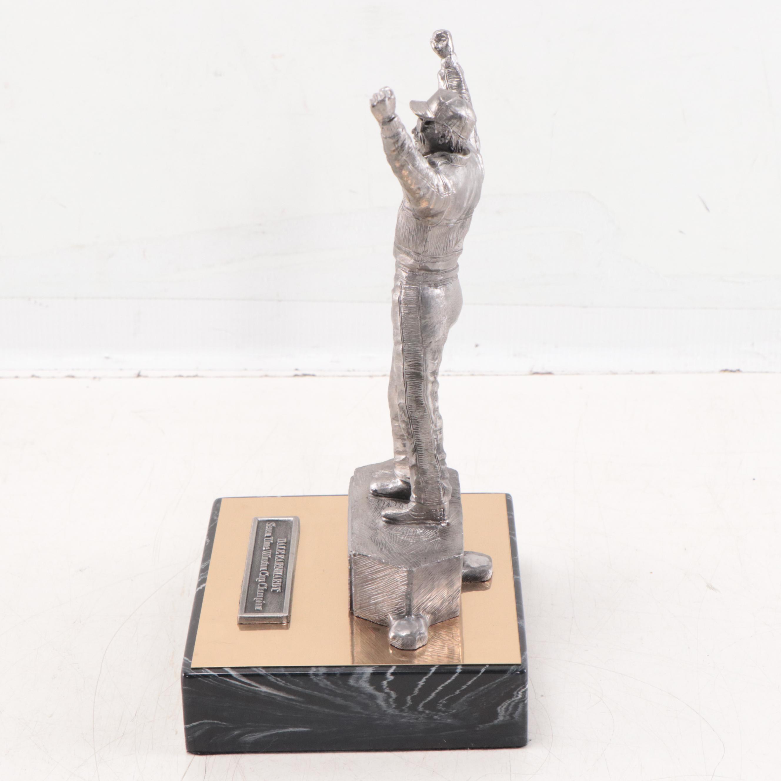 Dale Earnhardt Signed Pewter Sculpture by Michael Ricker, 2000