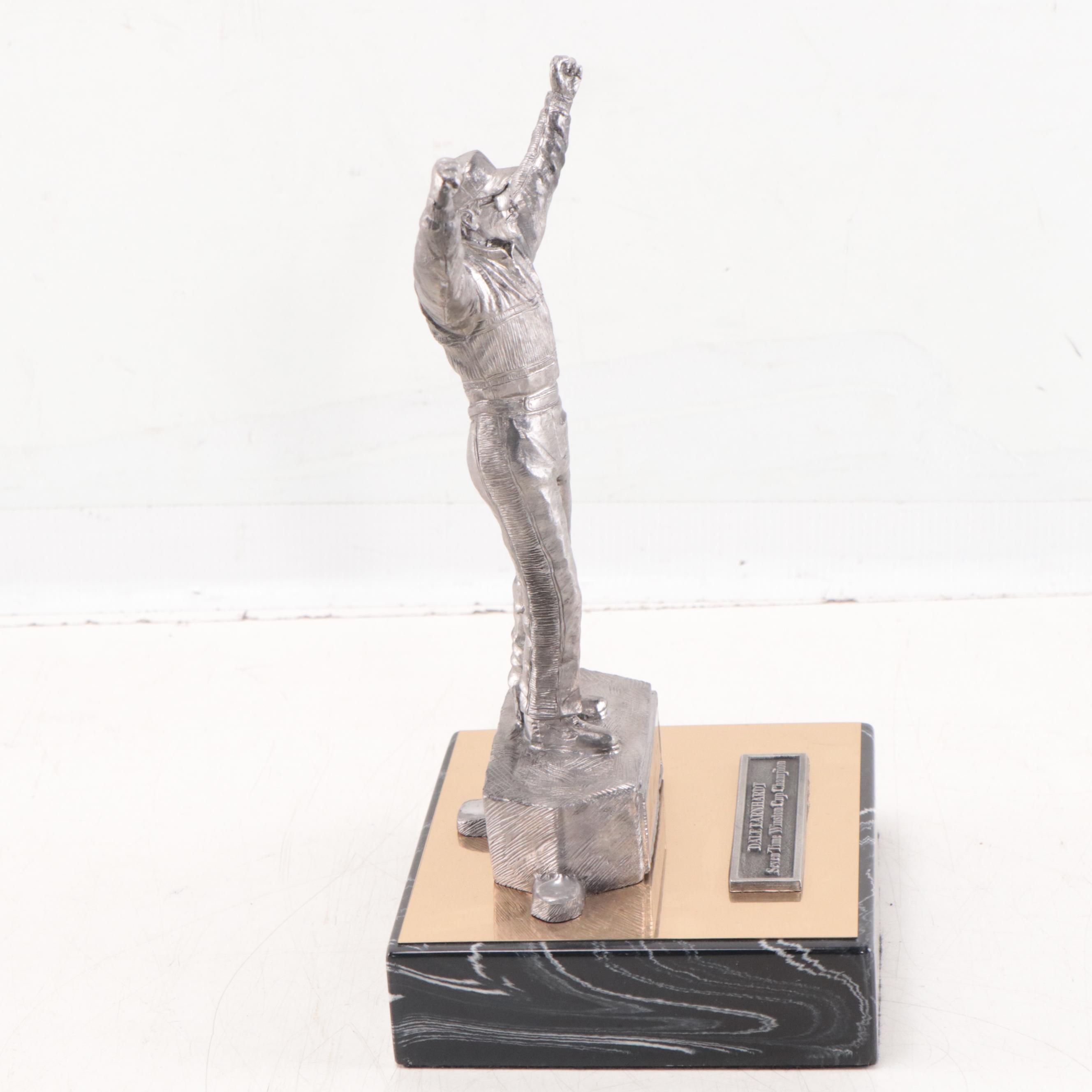 Dale Earnhardt Signed Pewter Sculpture by Michael Ricker, 2000