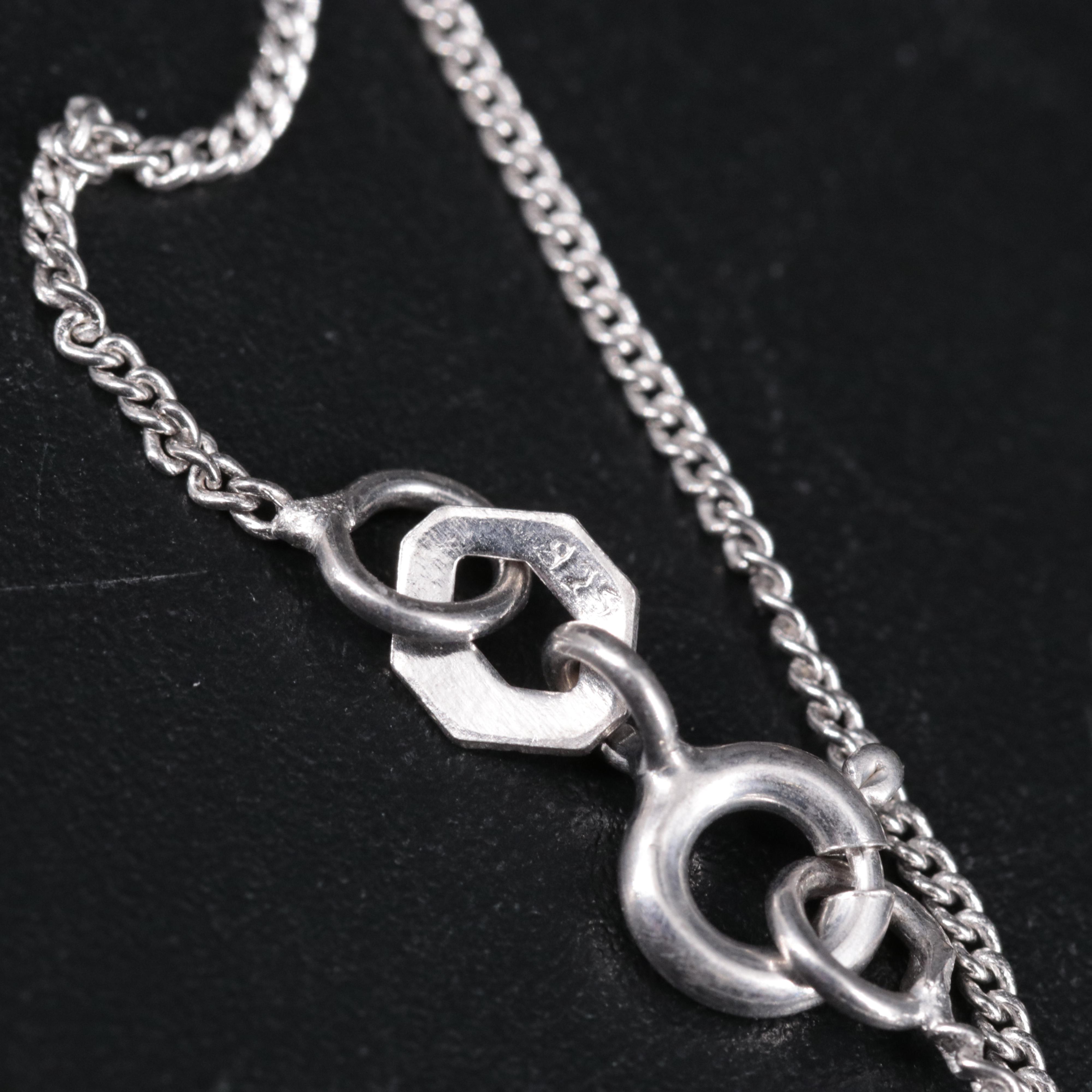 Sterling Silver Citrine Pendant Necklace