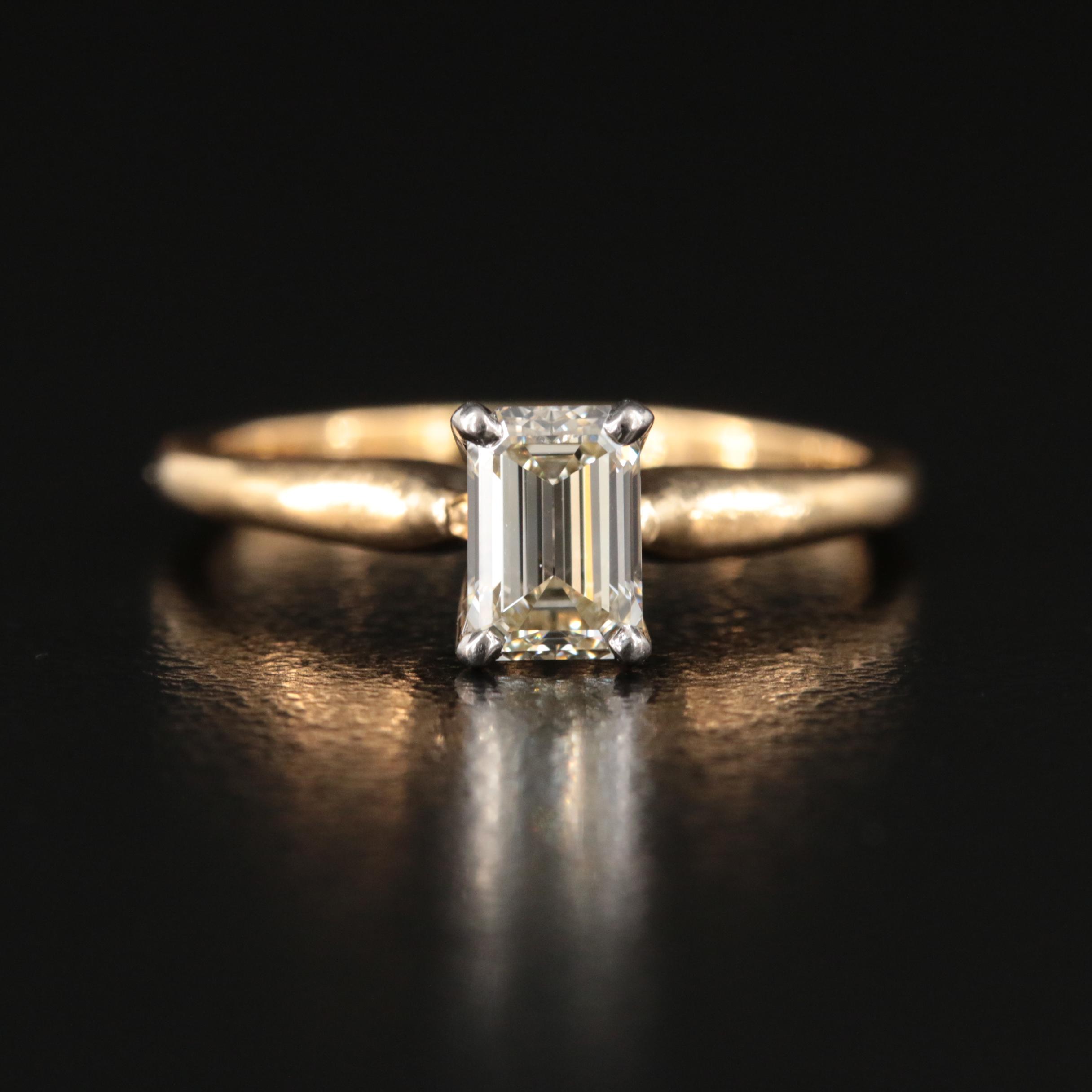 18K 0.73 CT Diamond Solitaire Ring