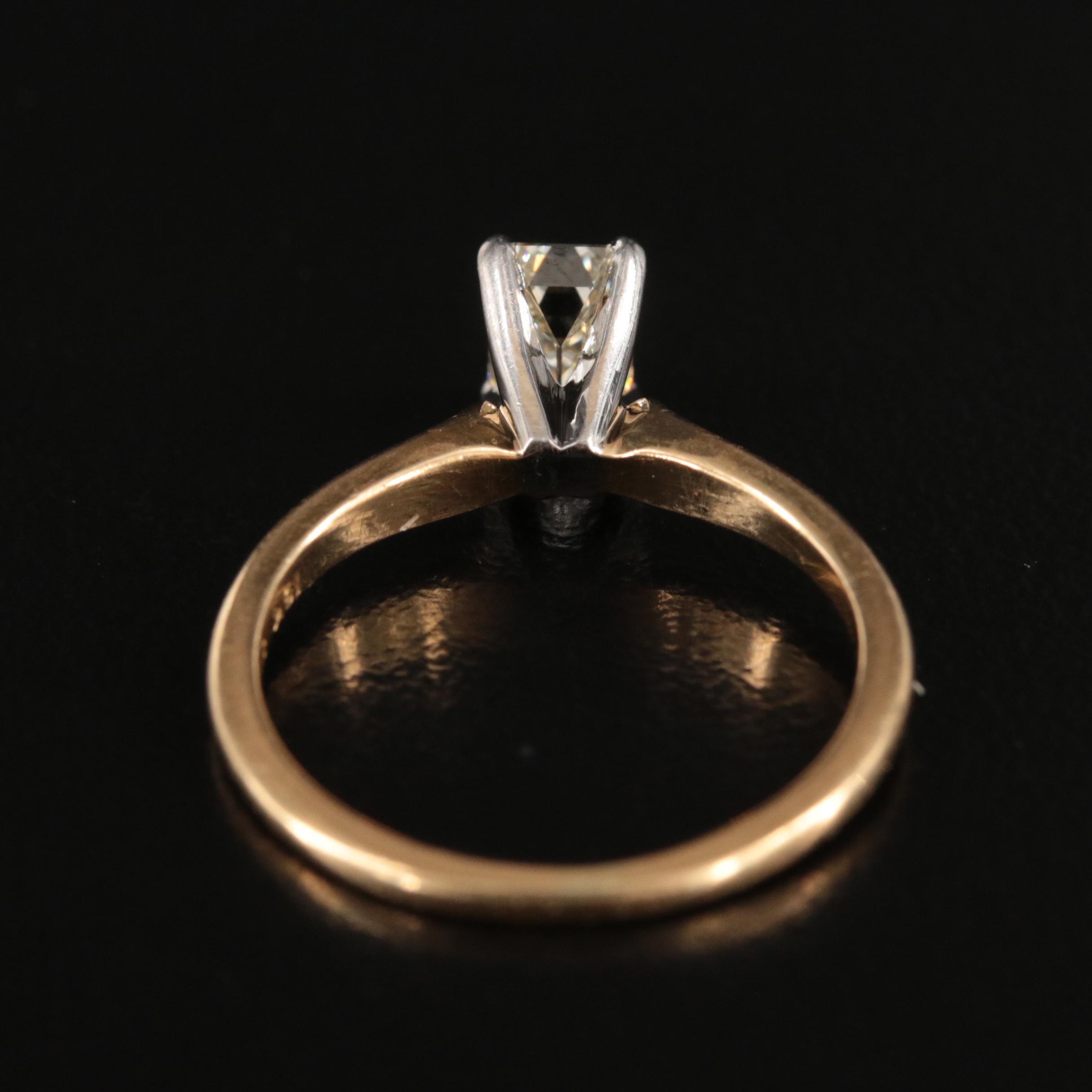 18K 0.73 CT Diamond Solitaire Ring