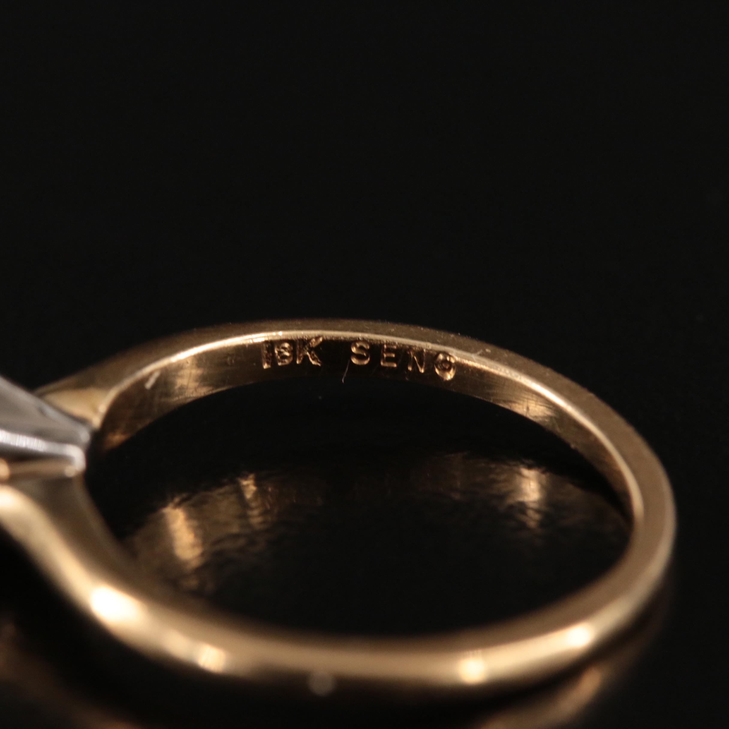 18K 0.73 CT Diamond Solitaire Ring