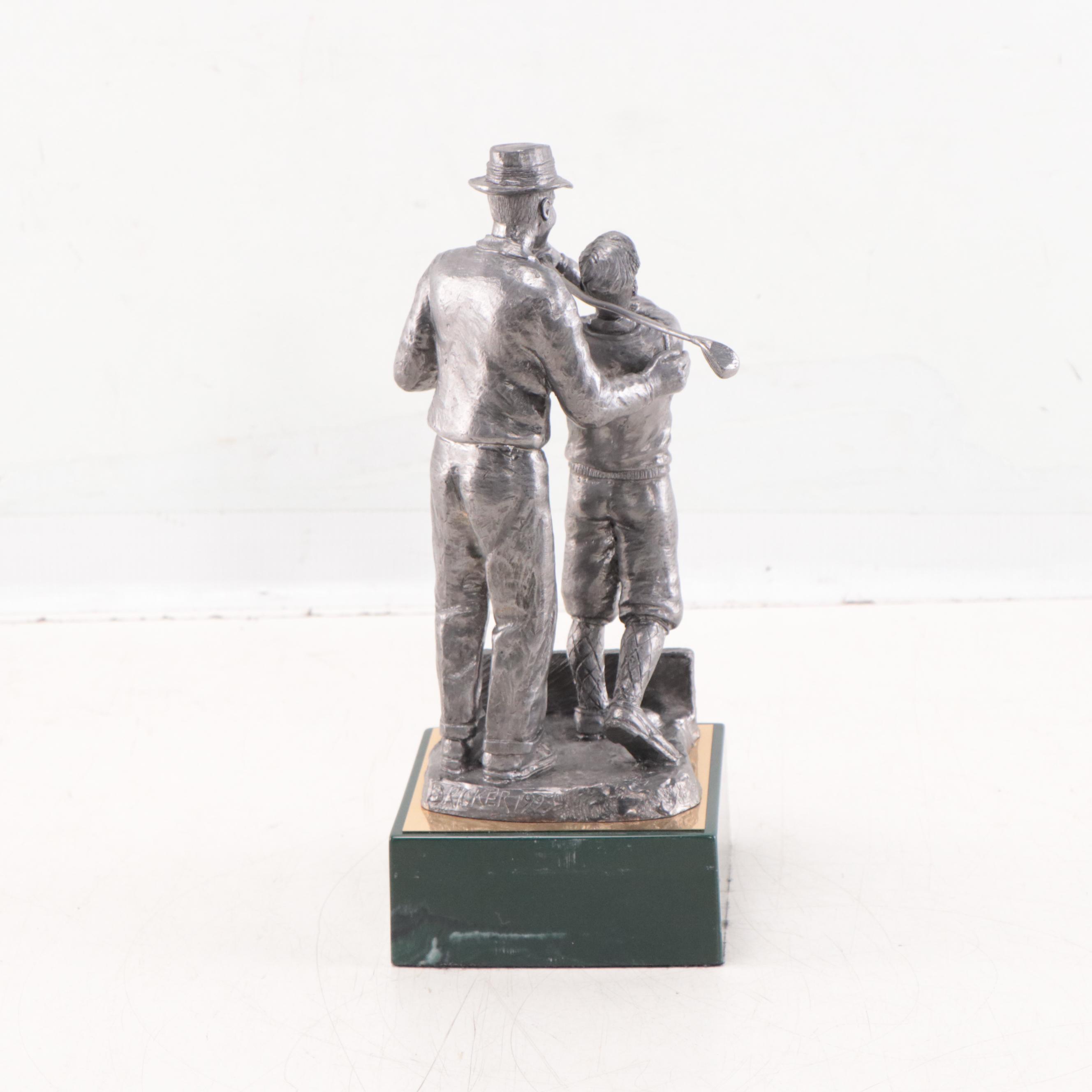 Sam Snead Signed "The Legend Lives" Pewter Sculpture by Michael Ricker, 1993