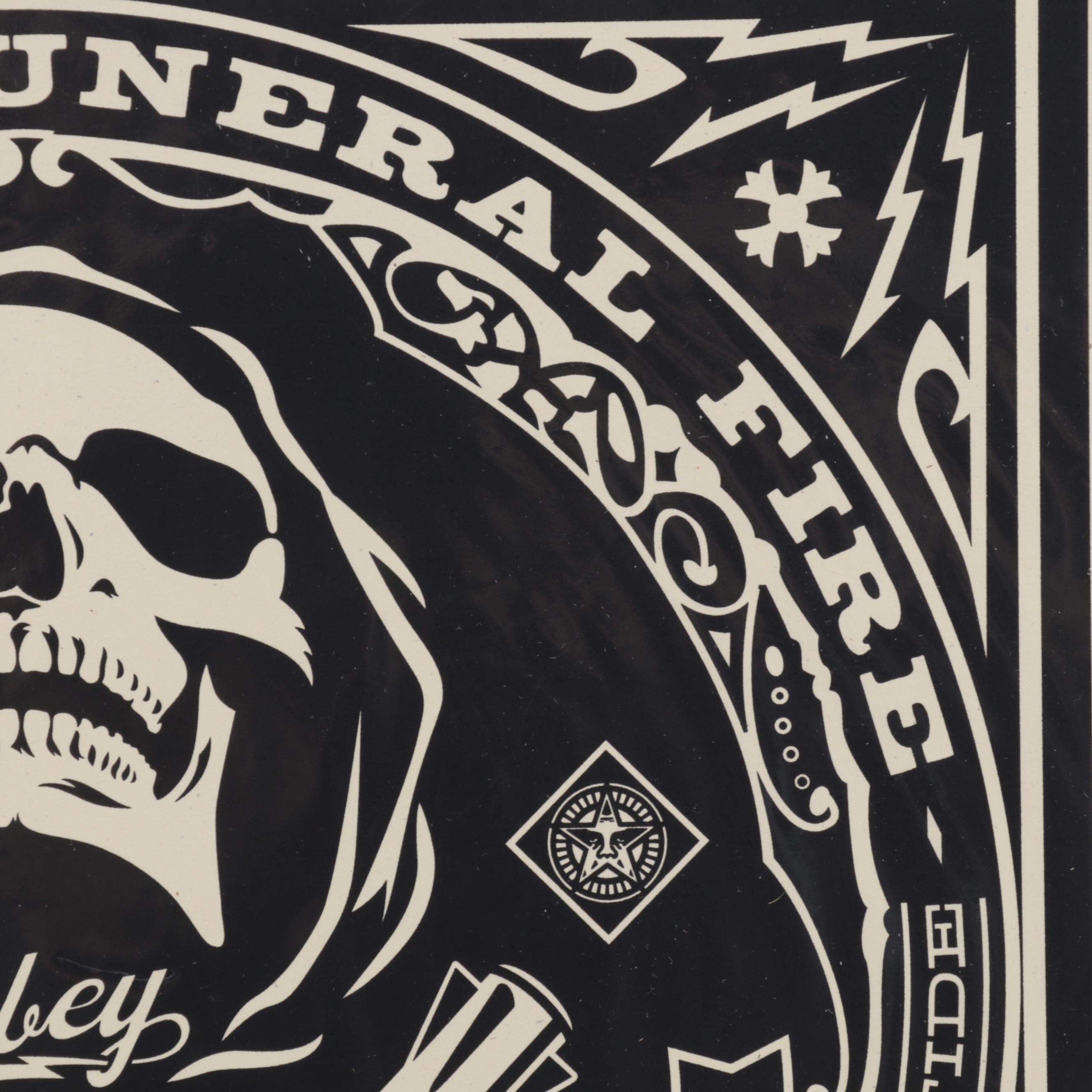 Shepard Fairey Serigraph "Electric Funeral Fire" Album Cover , 2013