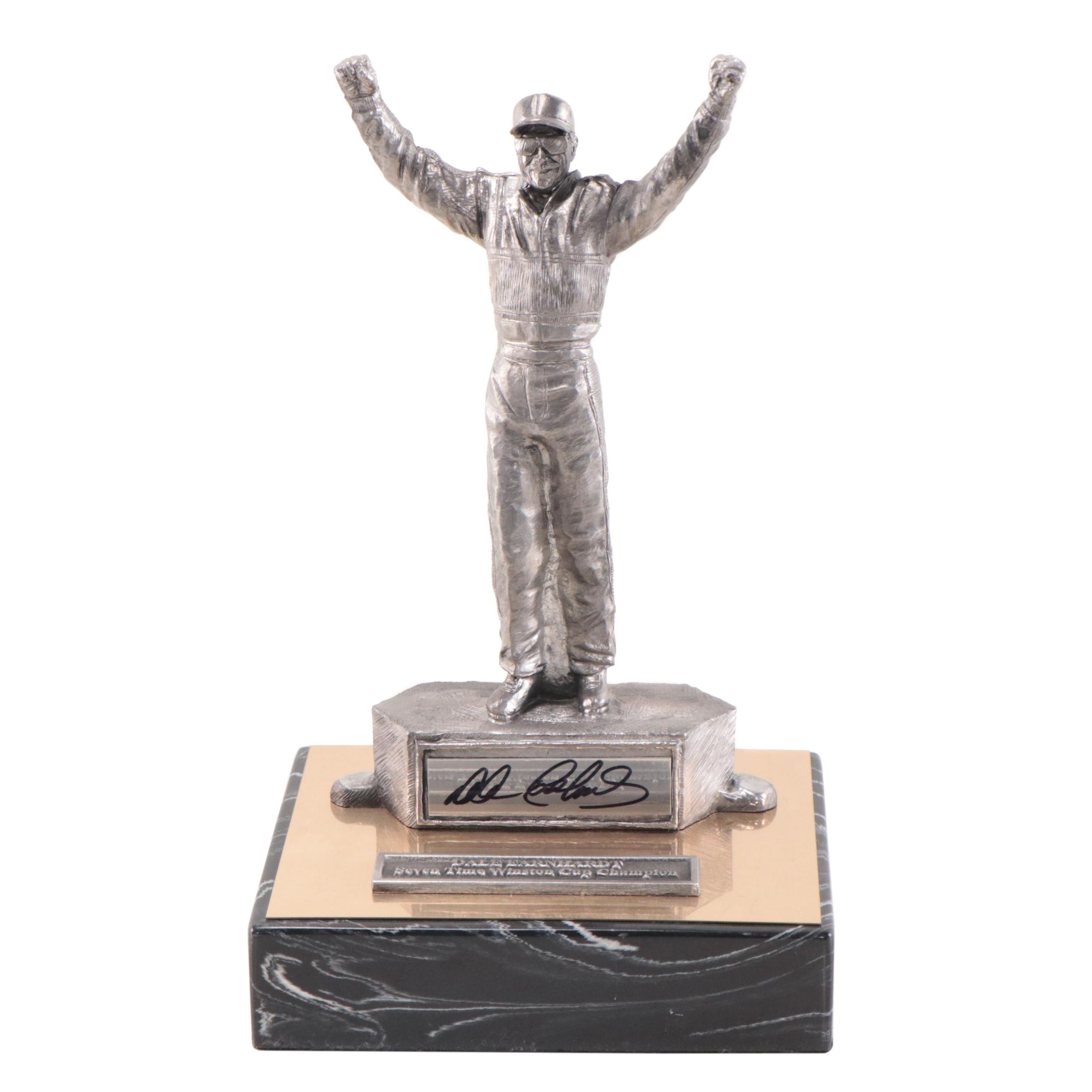 Dale Earnhardt Signed Pewter Sculpture by Michael Ricker, 2000