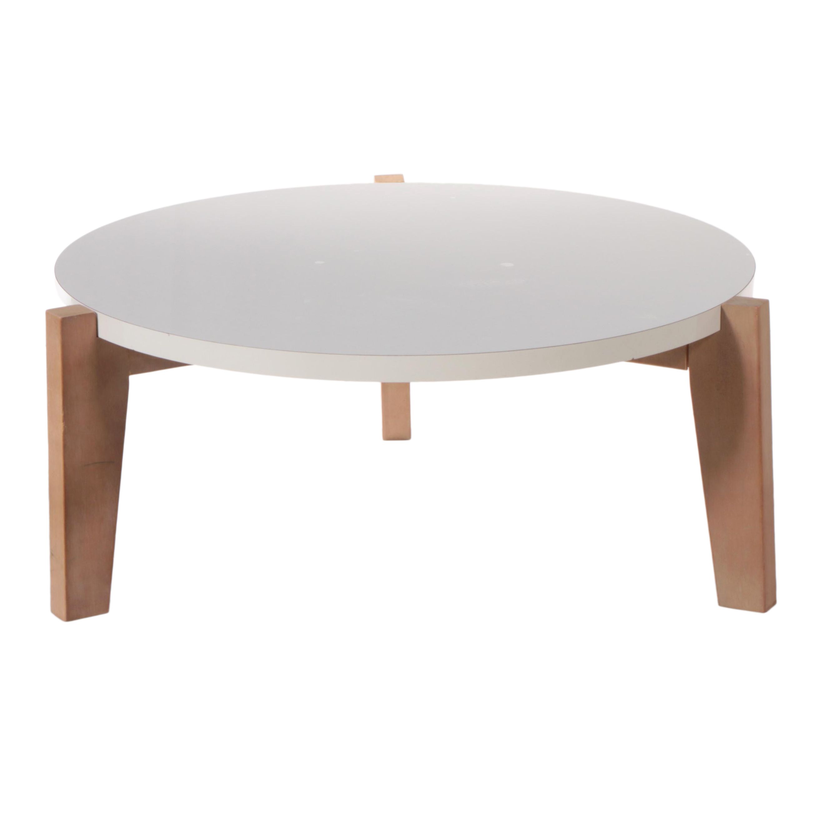 Thomas O'Brien "Vintage Modern" Teak and White Laminate Top Coffee Table