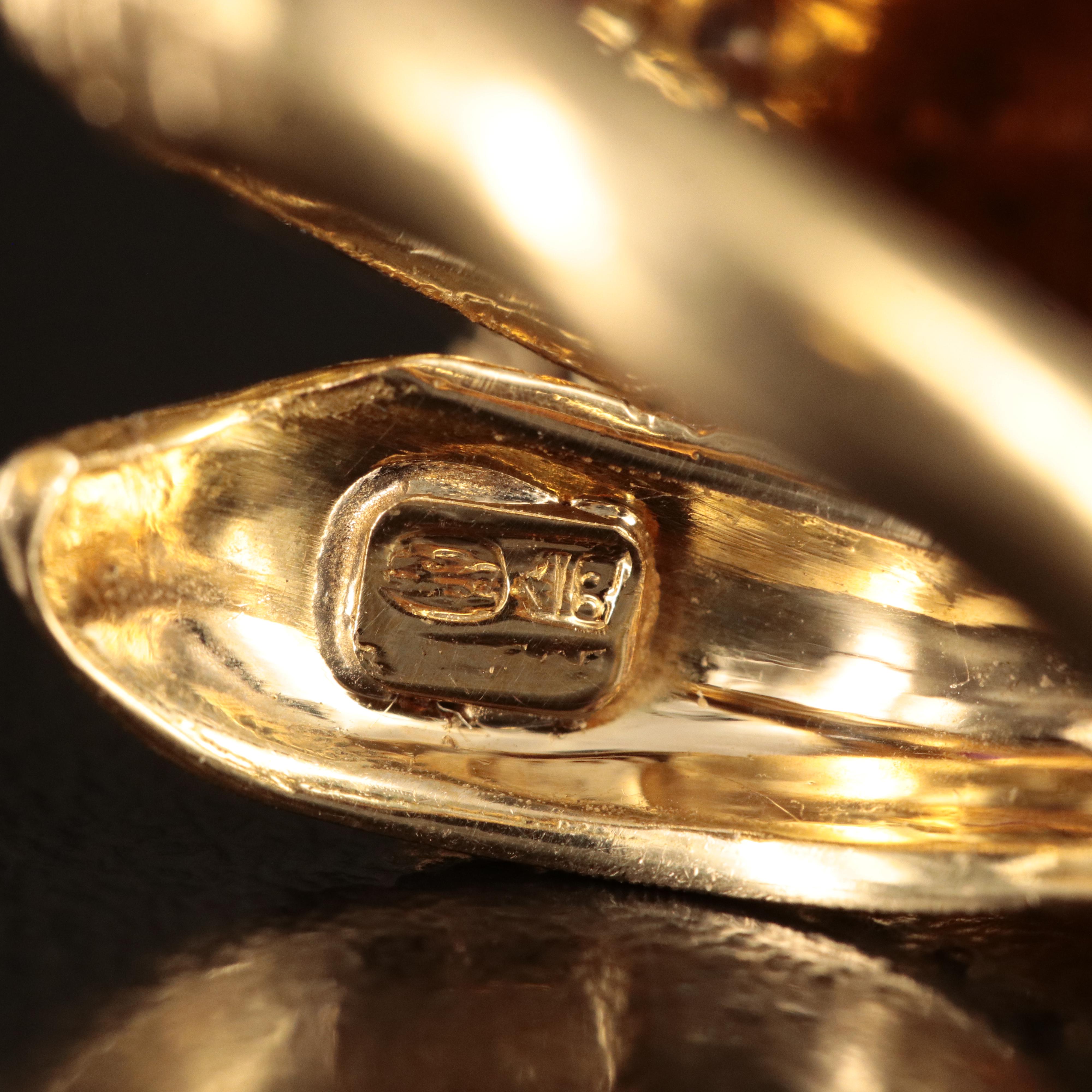 18K Ruby and Diamond Ram Ring