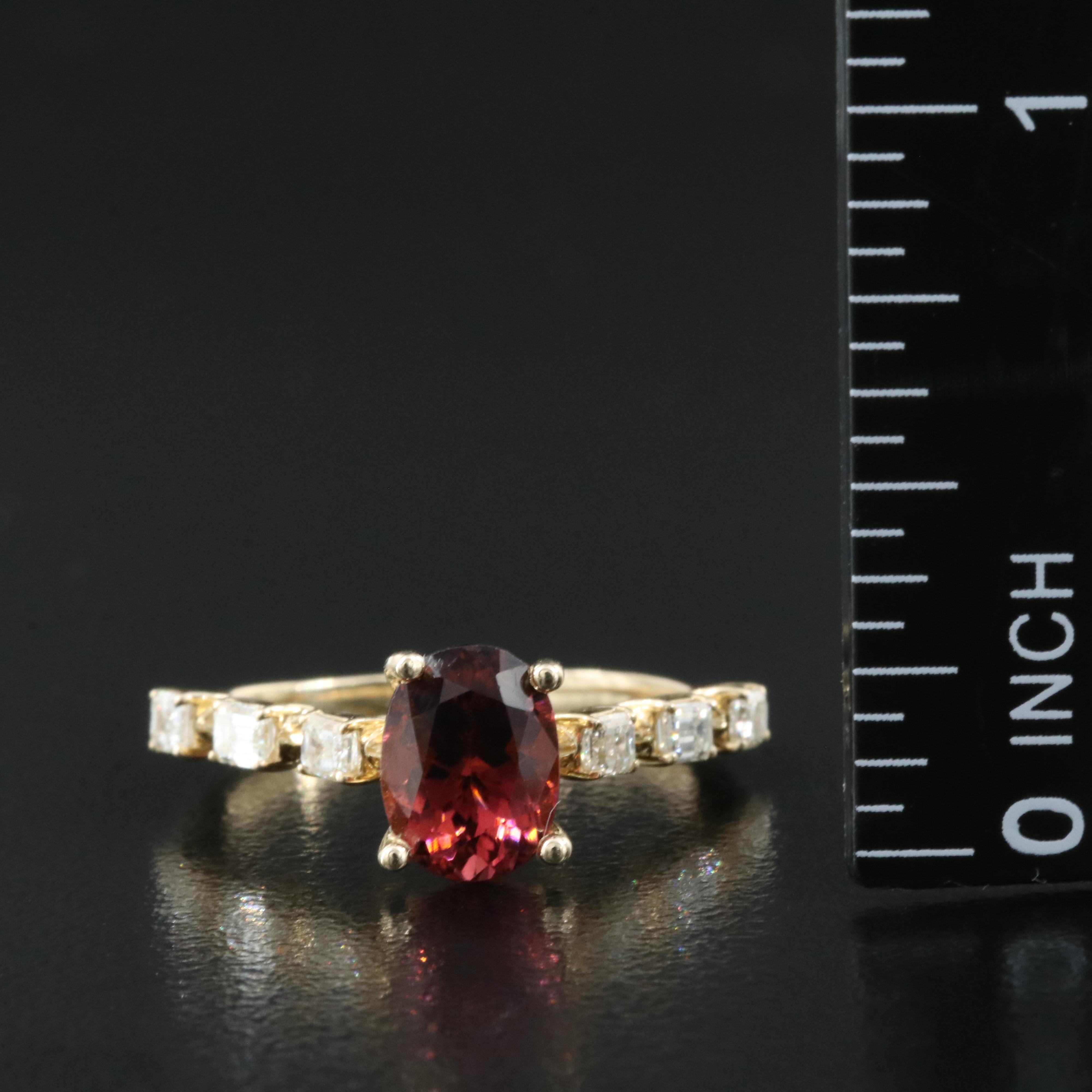 14K Tourmaline and Diamond Ring