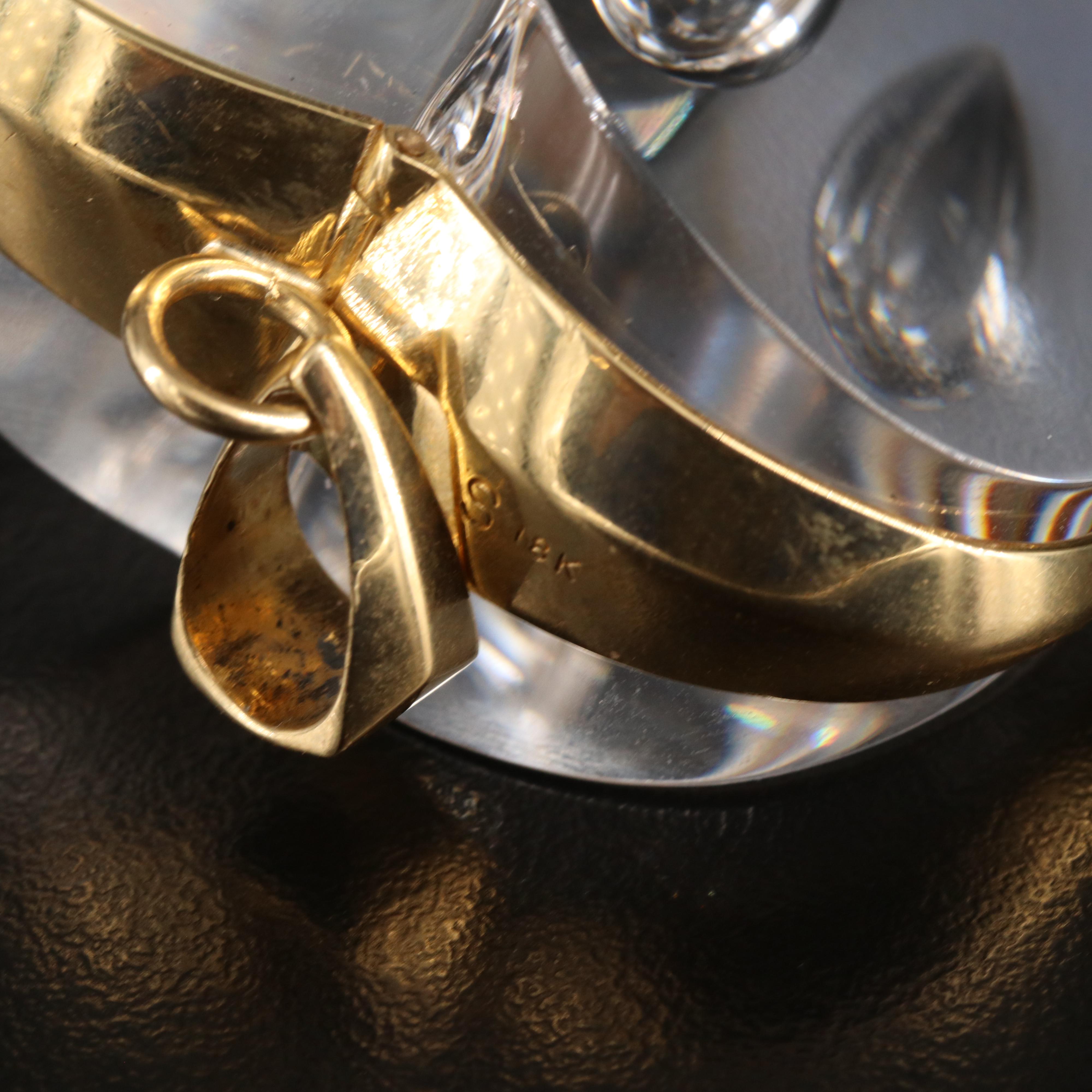 18K Lead Crystal Heart Pendant